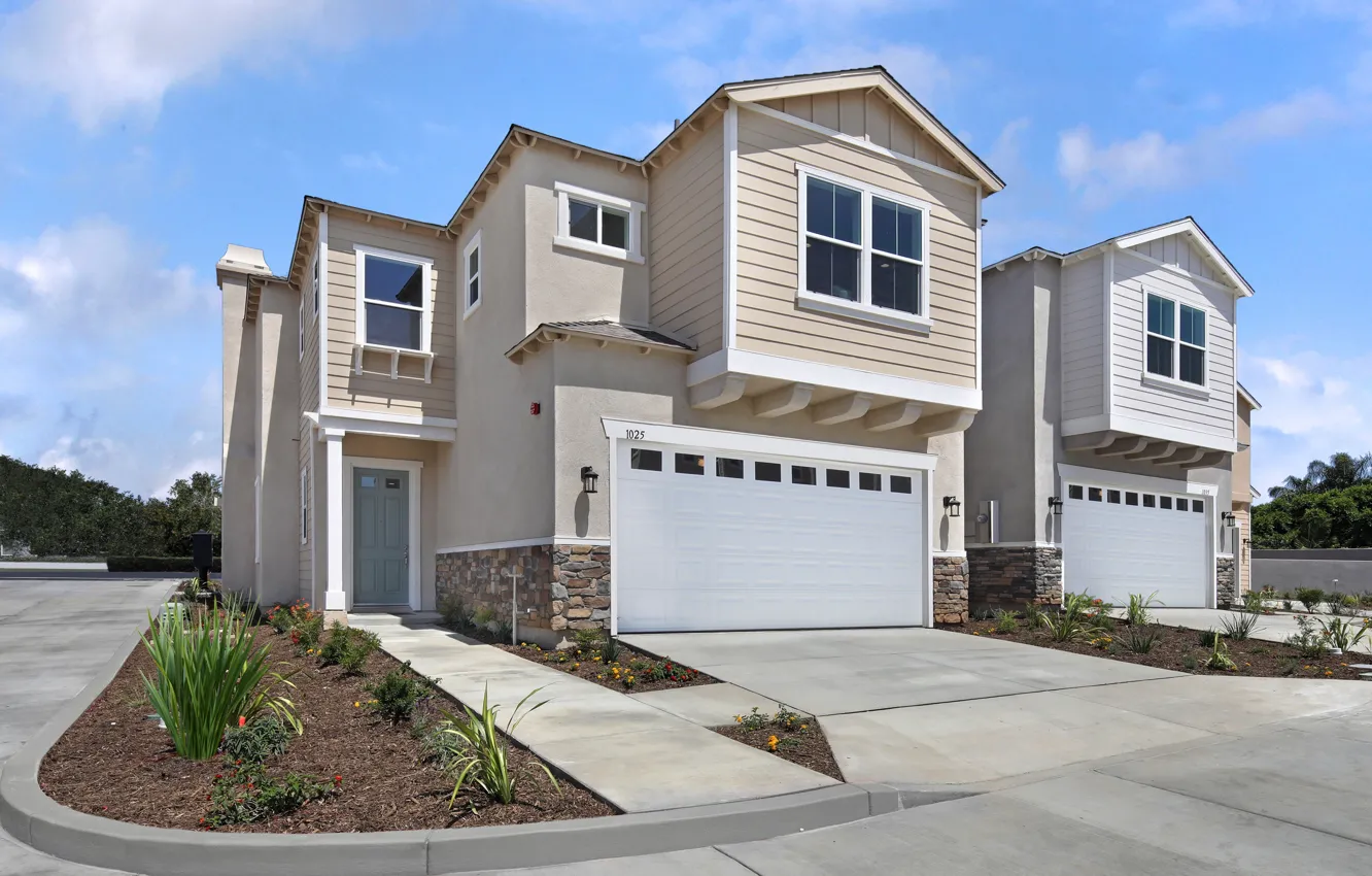 Photo wallpaper the sky, home, mansion