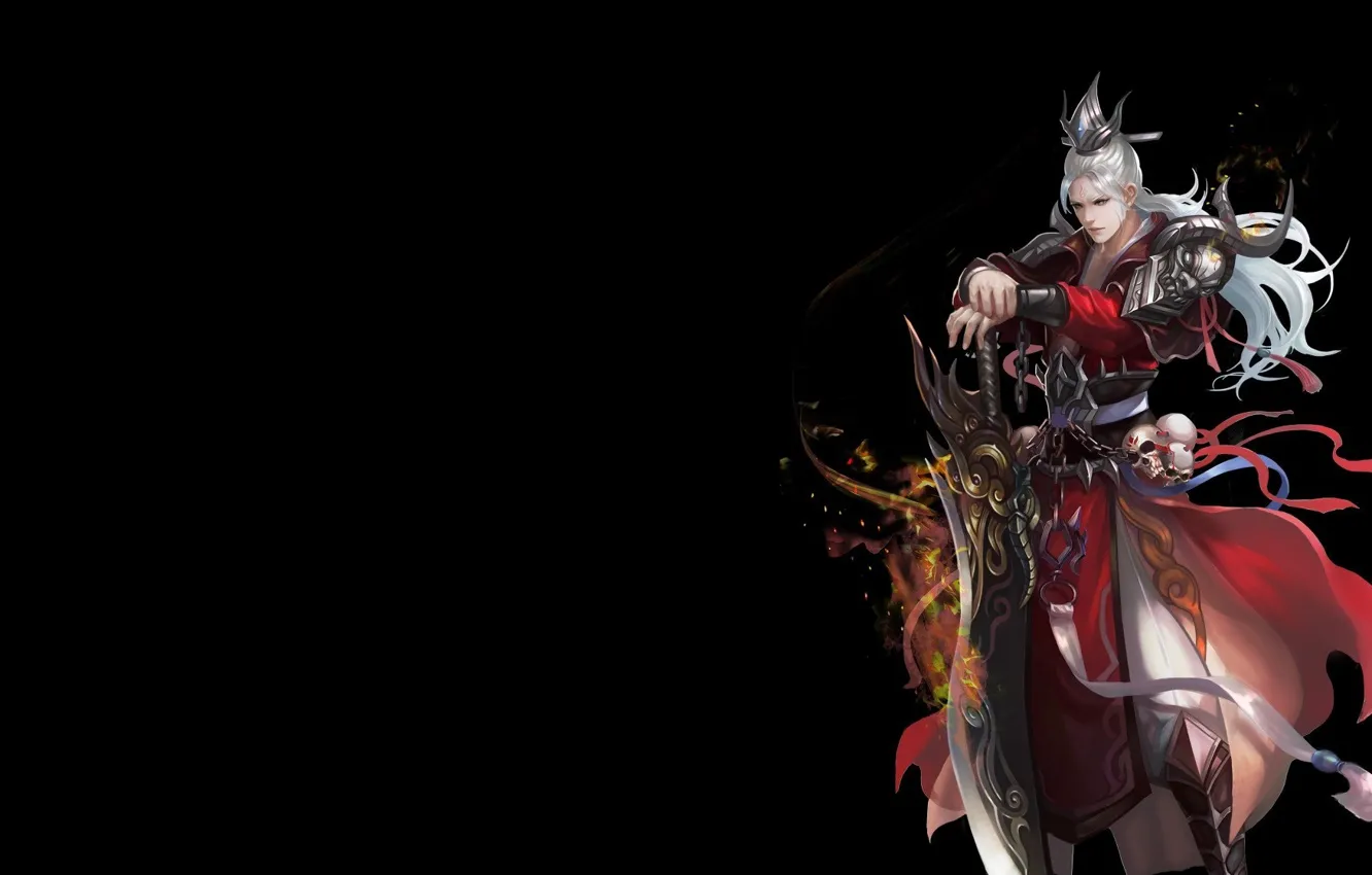 Photo wallpaper fantasy, the game, sword, warrior, art