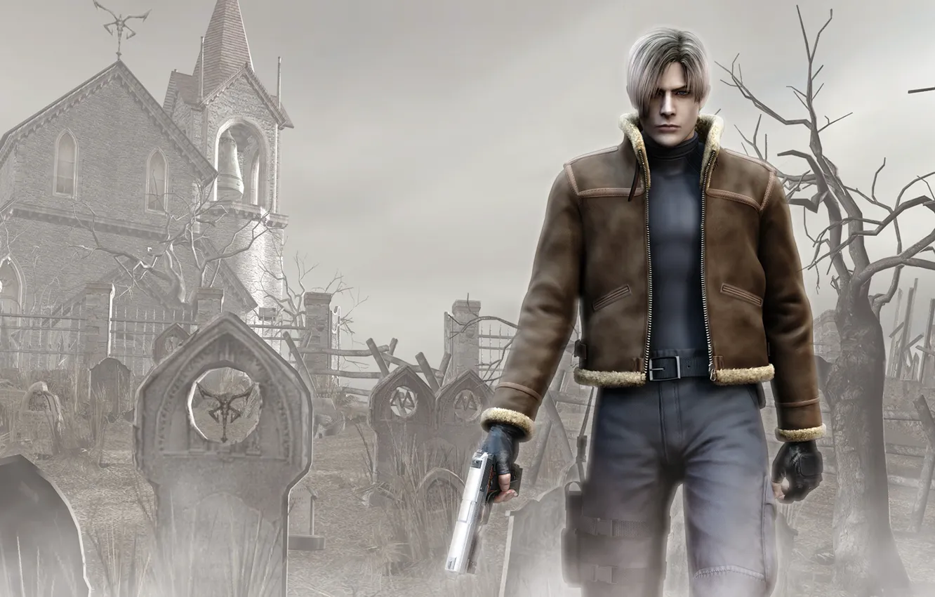 Photo wallpaper Game, Capcom, Leon, Resident Evil 4