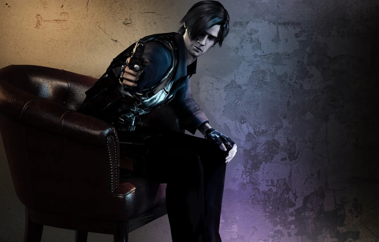 Photo wallpaper gun, Resident evil, Resident Evil 6, Leon Scott Kennedy, Leon Scott Kennedy, Biohazard 6