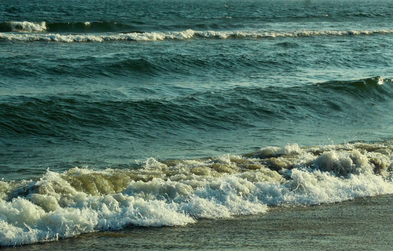 Photo wallpaper beach, sea, water, wave, Baltic