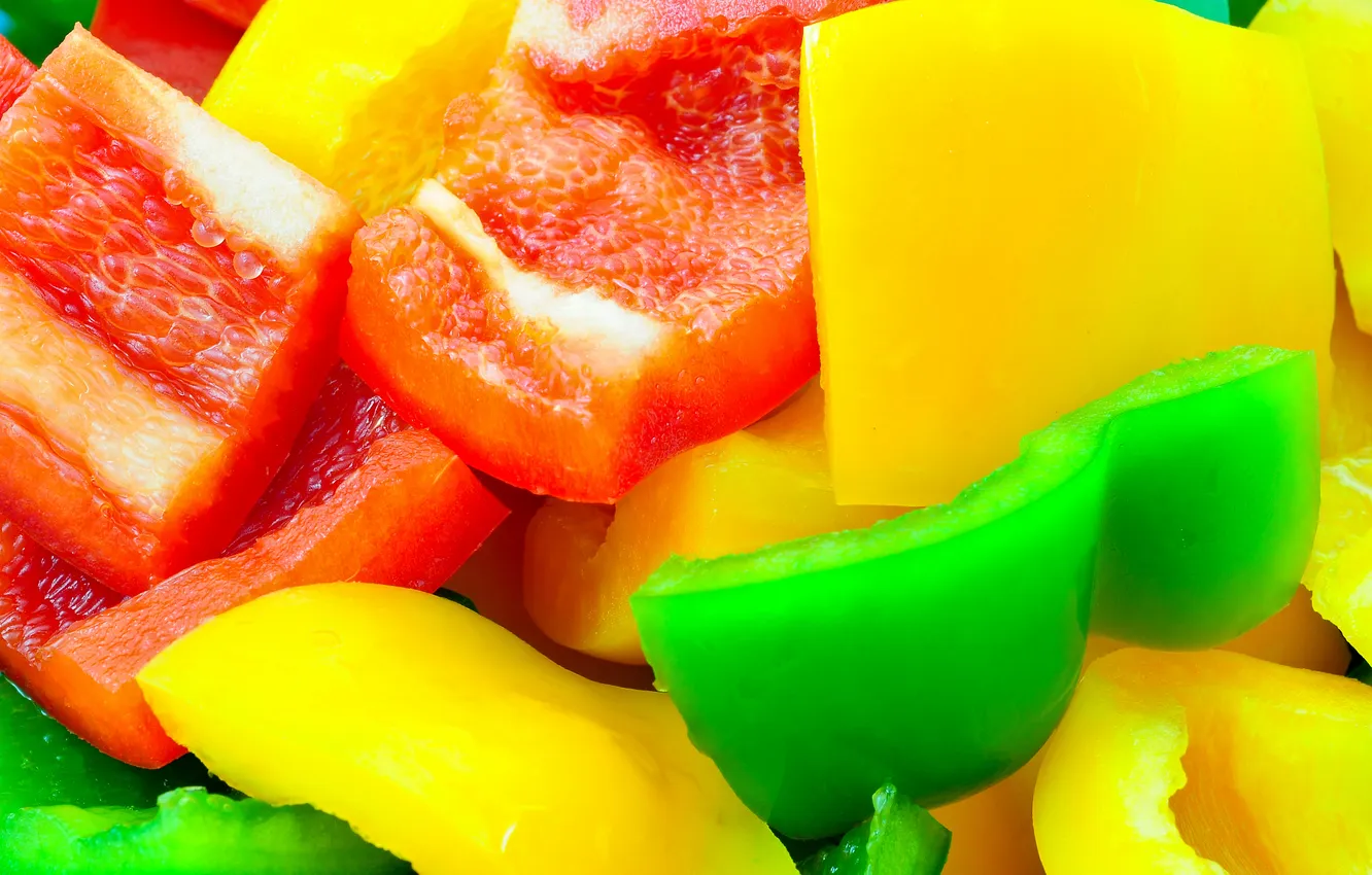 Photo wallpaper vegetables, bell pepper, piece