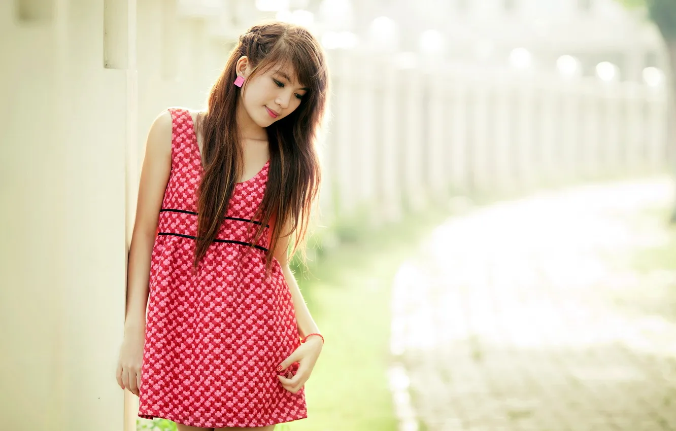 Photo wallpaper girl, mood, Asian
