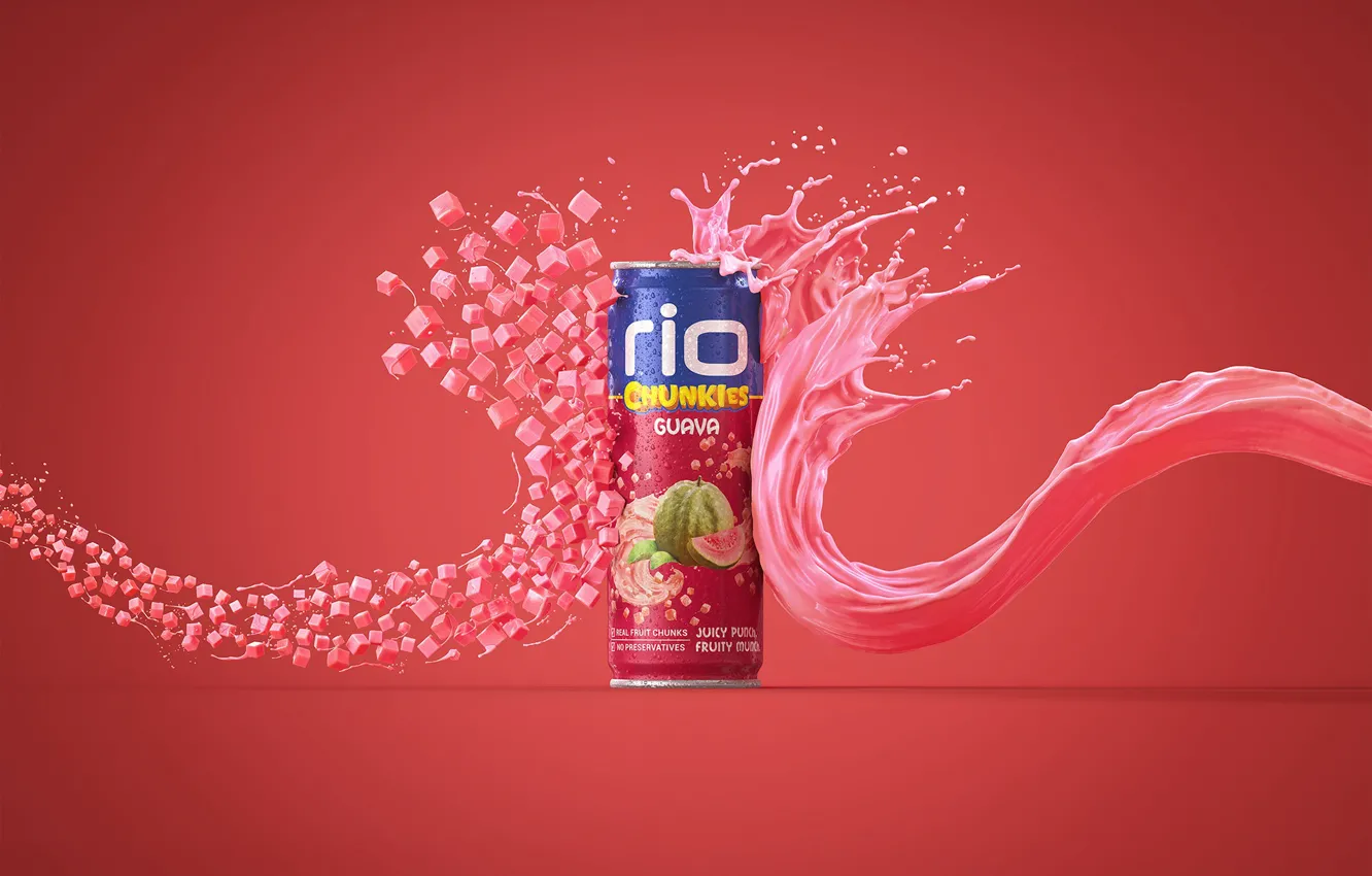 Photo wallpaper juice, Bank, drink, guava, Rio Chunkies