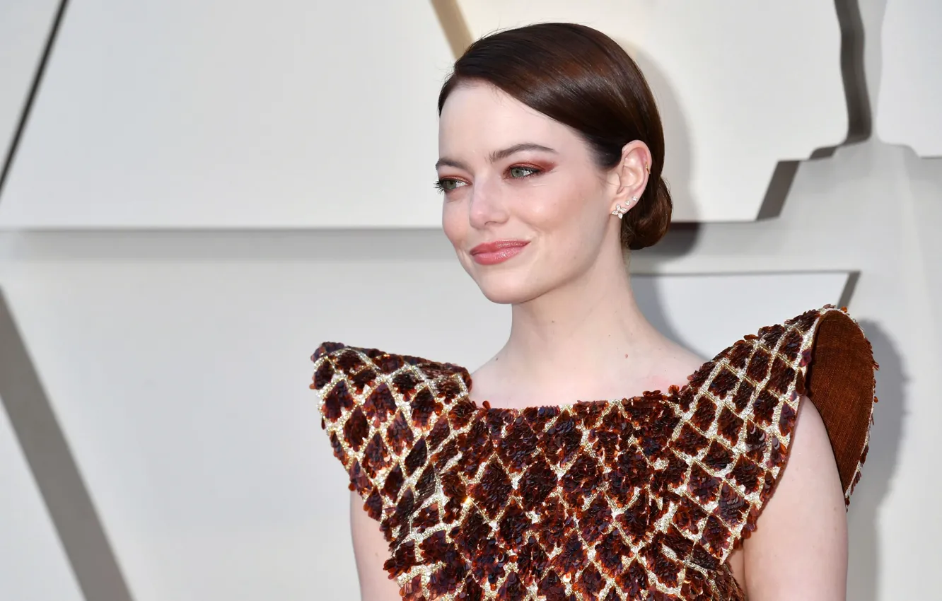 Photo wallpaper look, makeup, actress, hair, Emma Stone, Emma Stone