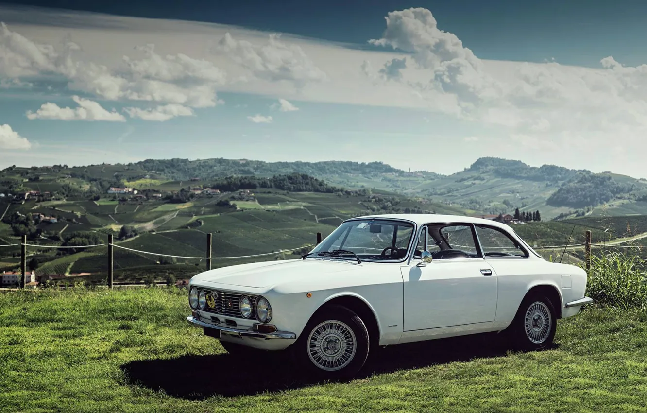 Photo wallpaper White, Retro, Alfa Romeo, Classic, Alfa Romeo, Giulia