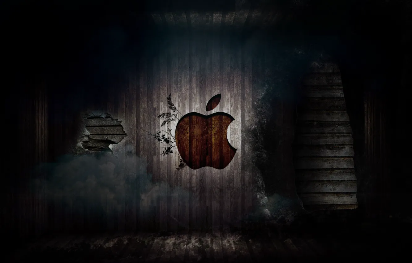 Photo wallpaper wall, apple, Apple, mac, logo