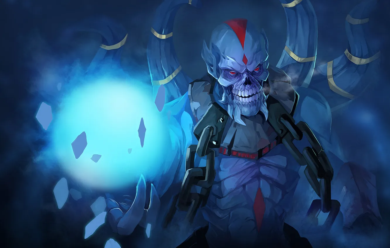 Photo wallpaper dota, necromancer, dota 2, Lich, Etrian