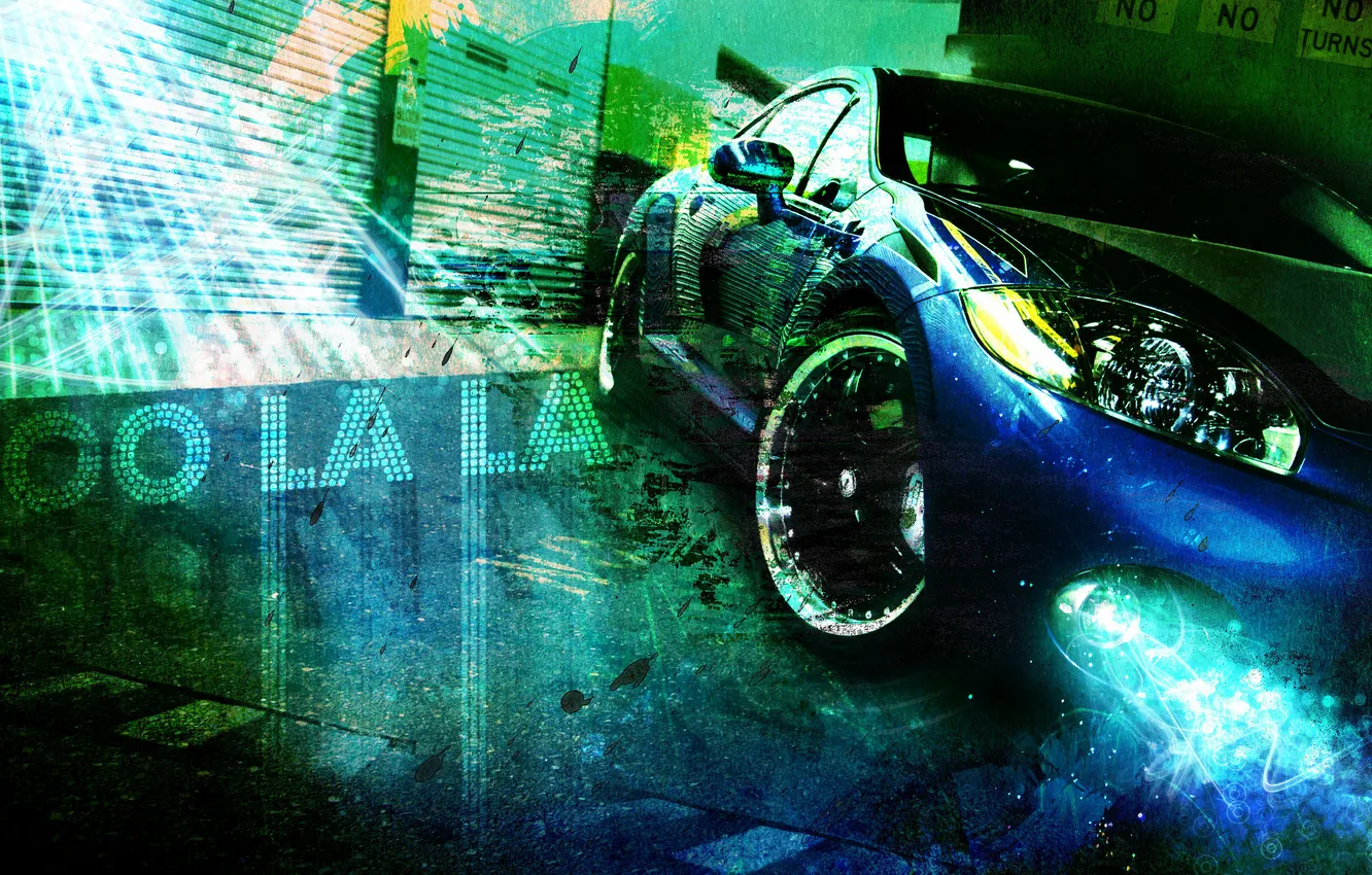 Photo wallpaper car, art, markpaulk, oo la la