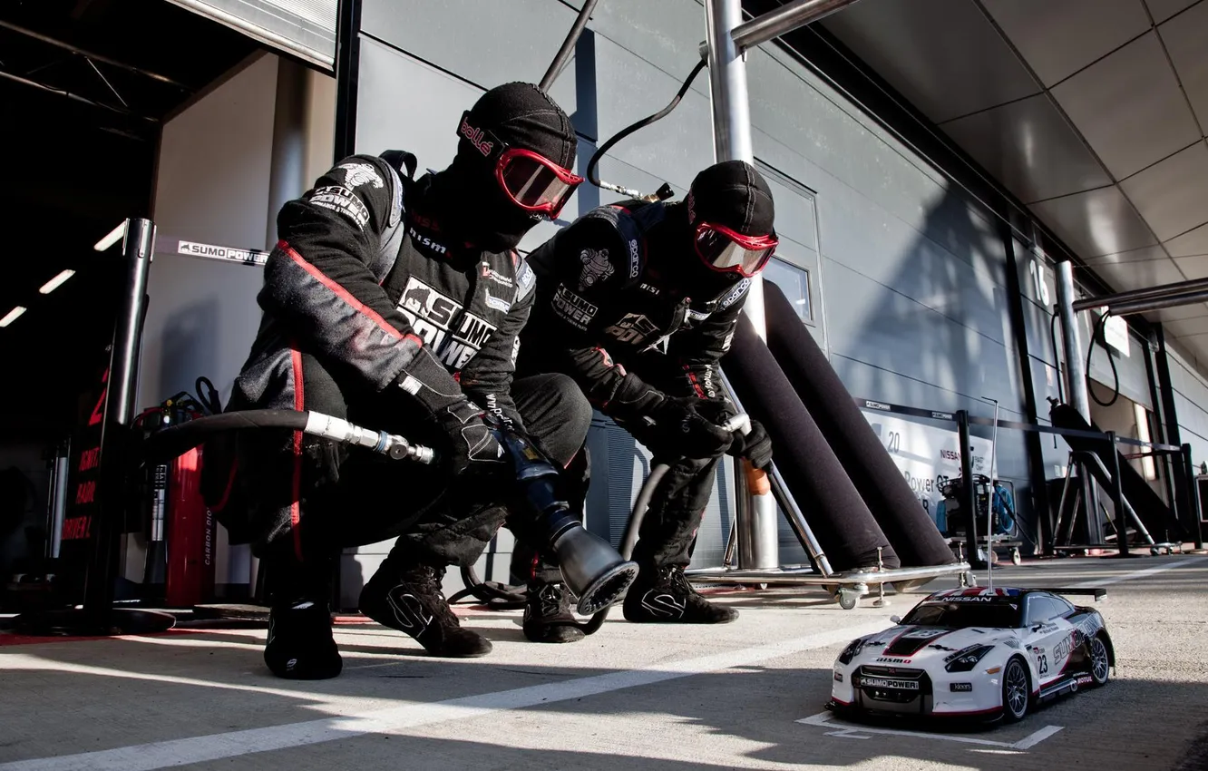 Photo wallpaper Nissan GT-R, sumo power team, RC stop