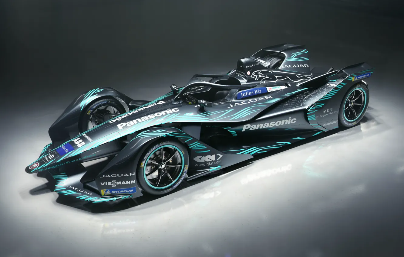 Photo wallpaper machine, grey, background, Jaguar, jaguar i-type, i-type