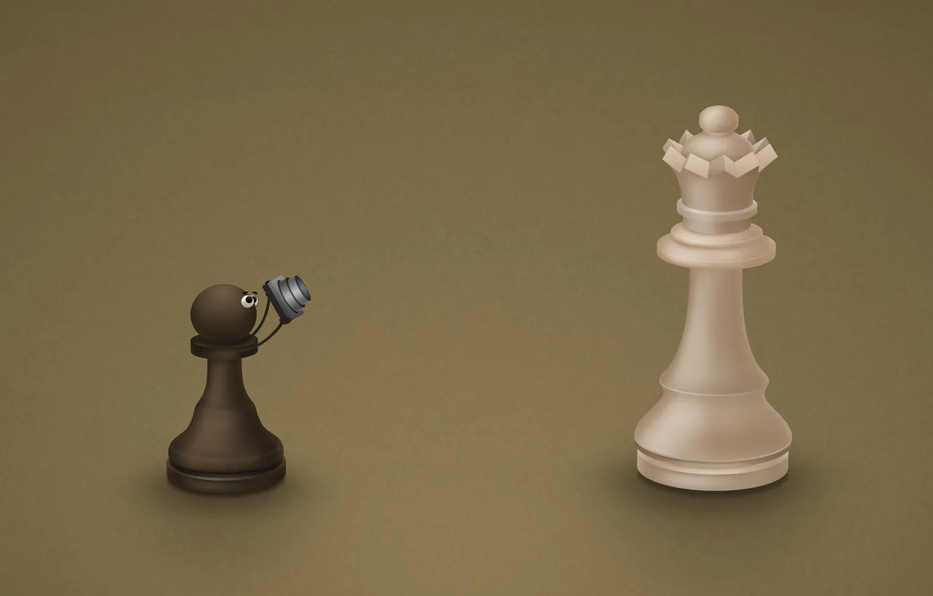 Photo wallpaper chess, pawn, cameras