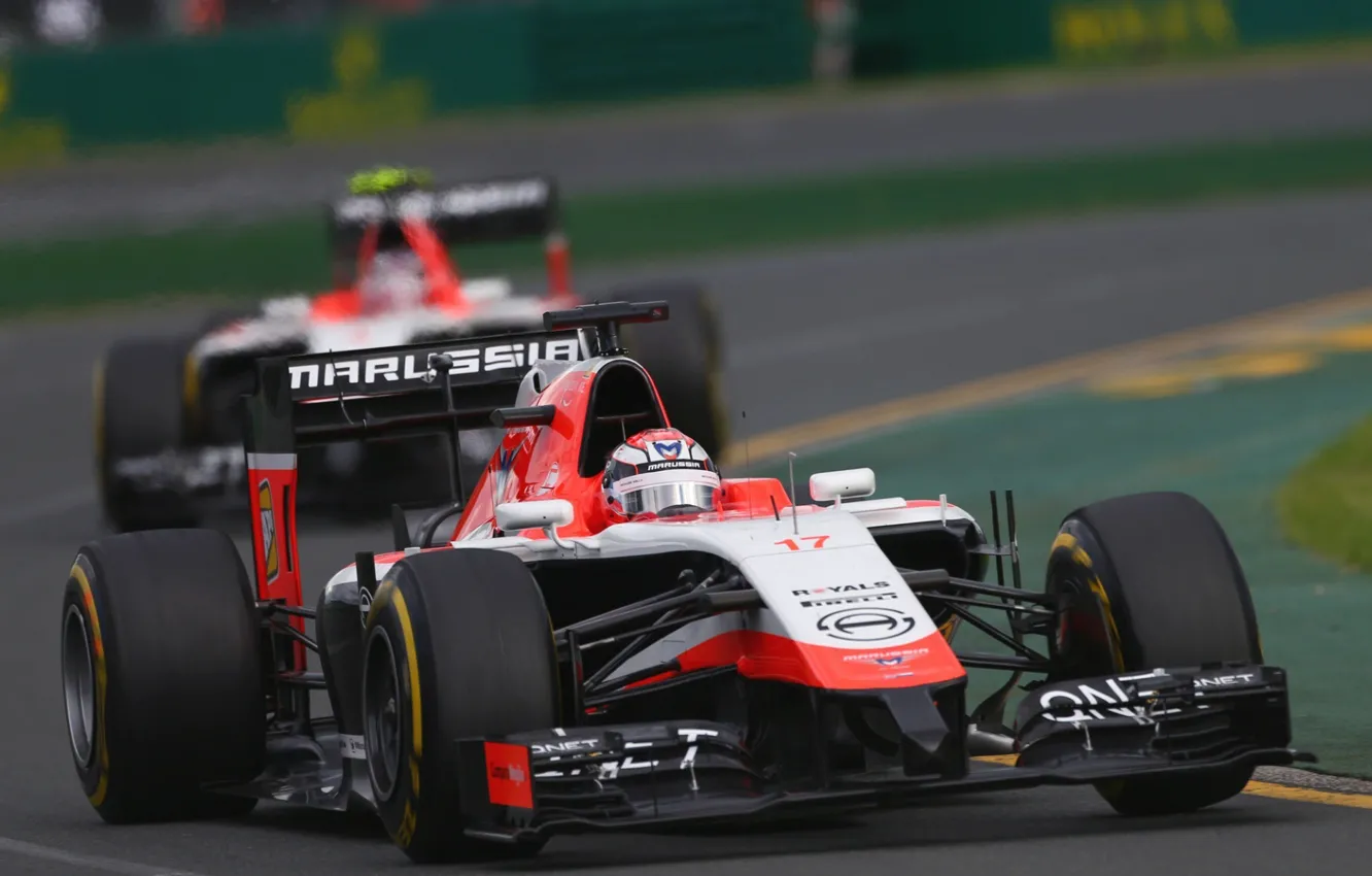 Photo wallpaper Formula 1, MaRussia, Jules Bianchi, MR03, Max Chilton