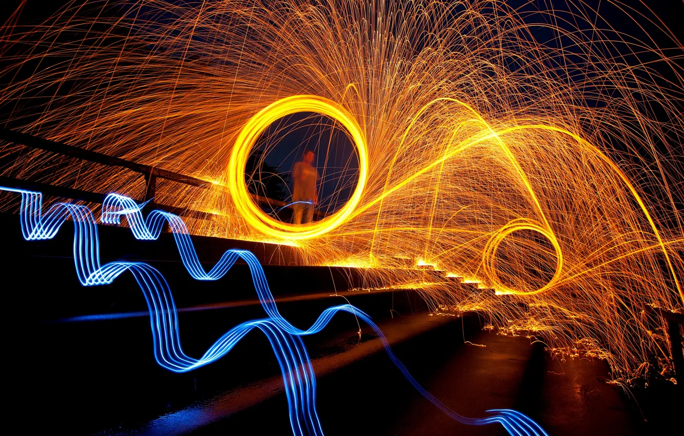 Photo wallpaper night, city, the city, movement, excerpt, night, traffic, Exposure