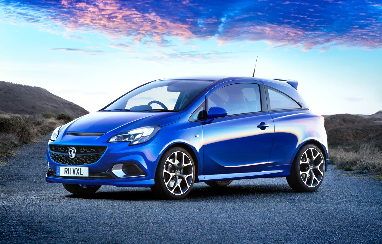 Photo wallpaper the sky, blue, car, Vauxhall, Corsa