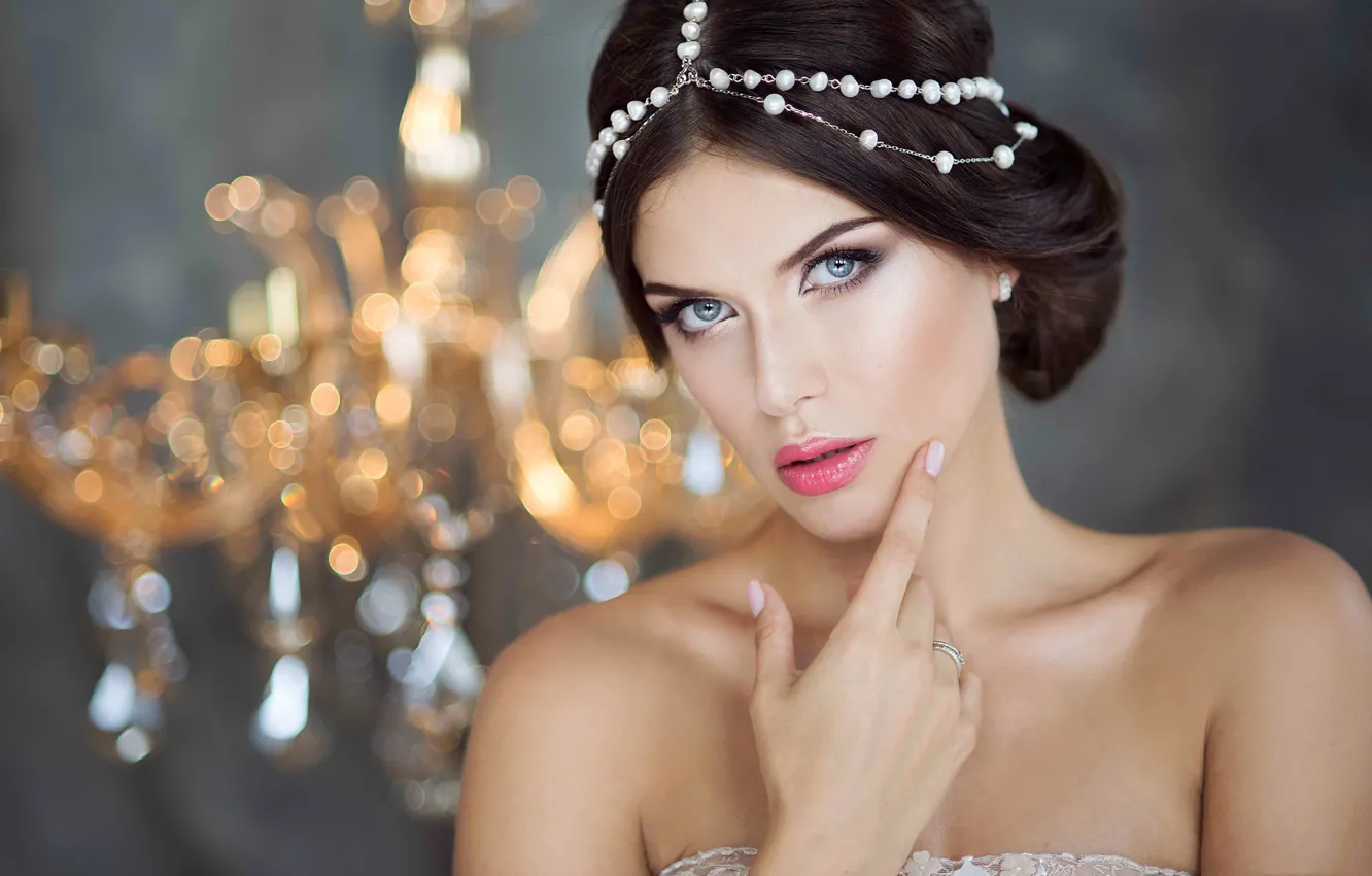 Photo wallpaper model, look, face, decoration, the bride