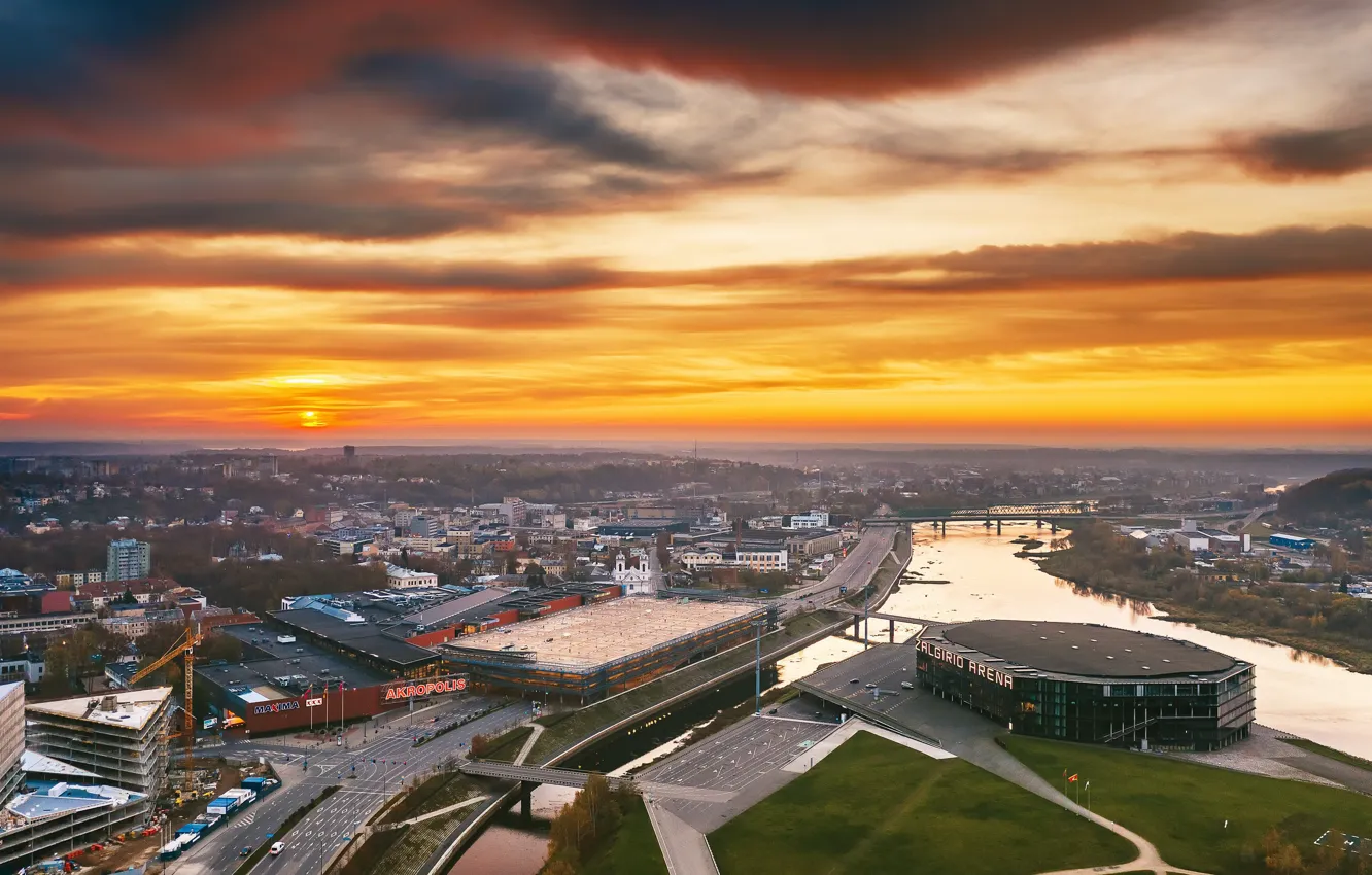 Photo wallpaper Lithuania, Kaunas, Žalgiris arena