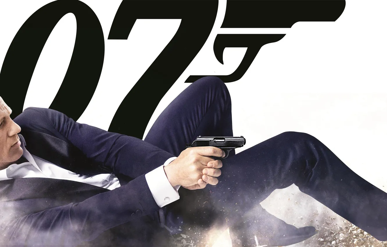 Photo wallpaper gun, weapons, the film, bond, gun, agent, action, Daniel Craig