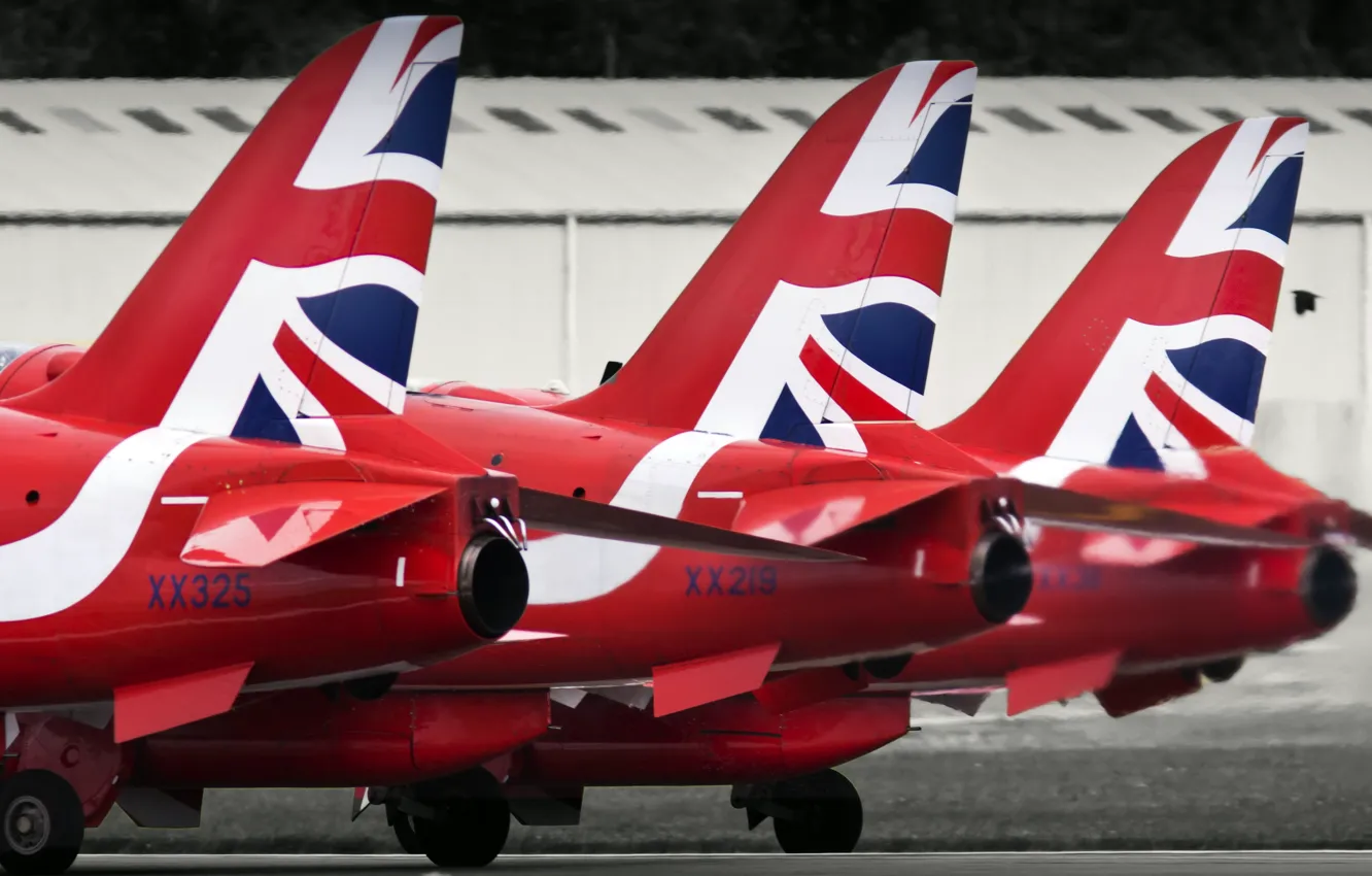 Photo wallpaper aircraft, Red Arrows, 3 Reds