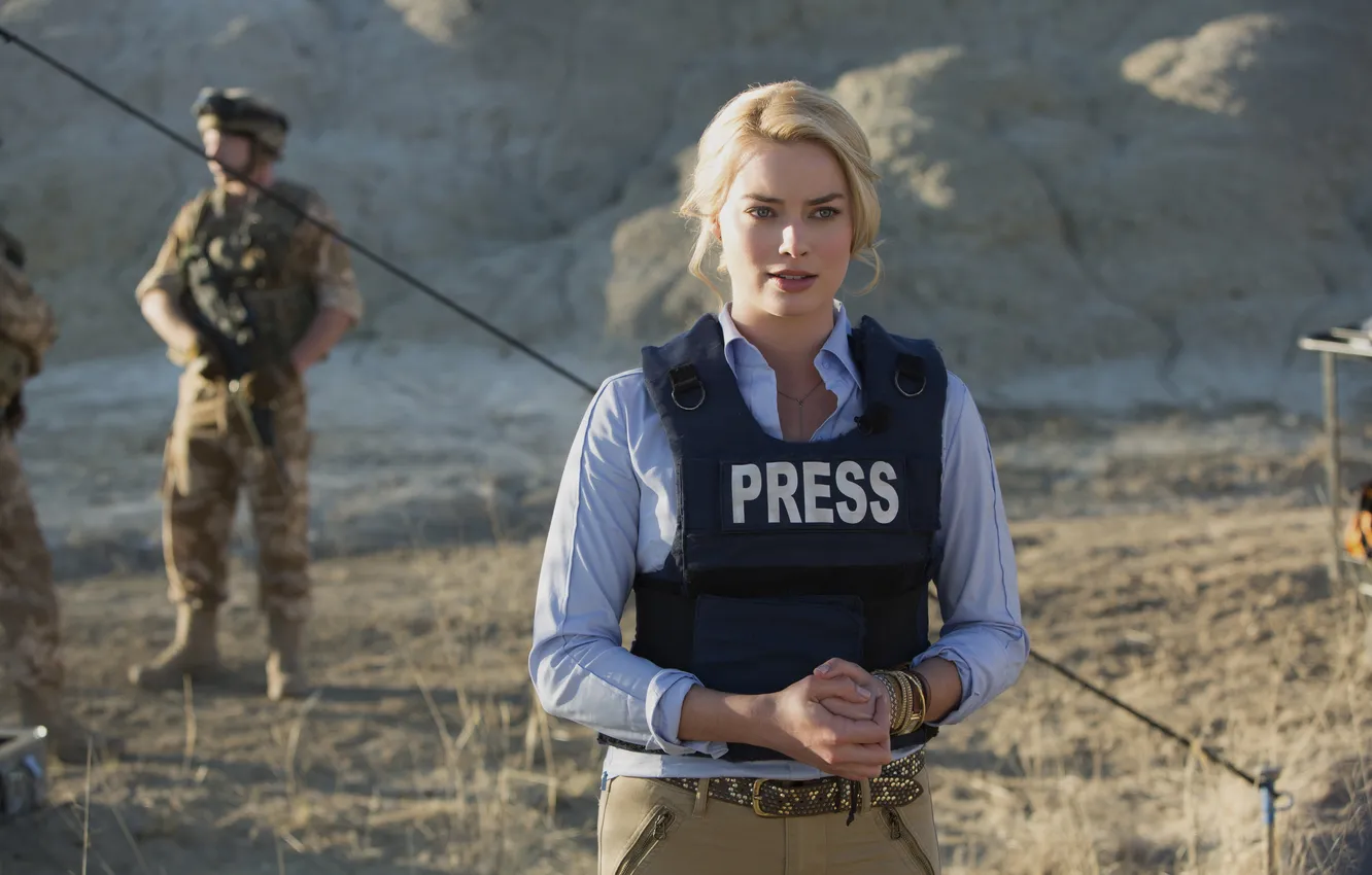 Photo wallpaper face, beauty, Margot Robbie, Whiskey Tango Foxtrot