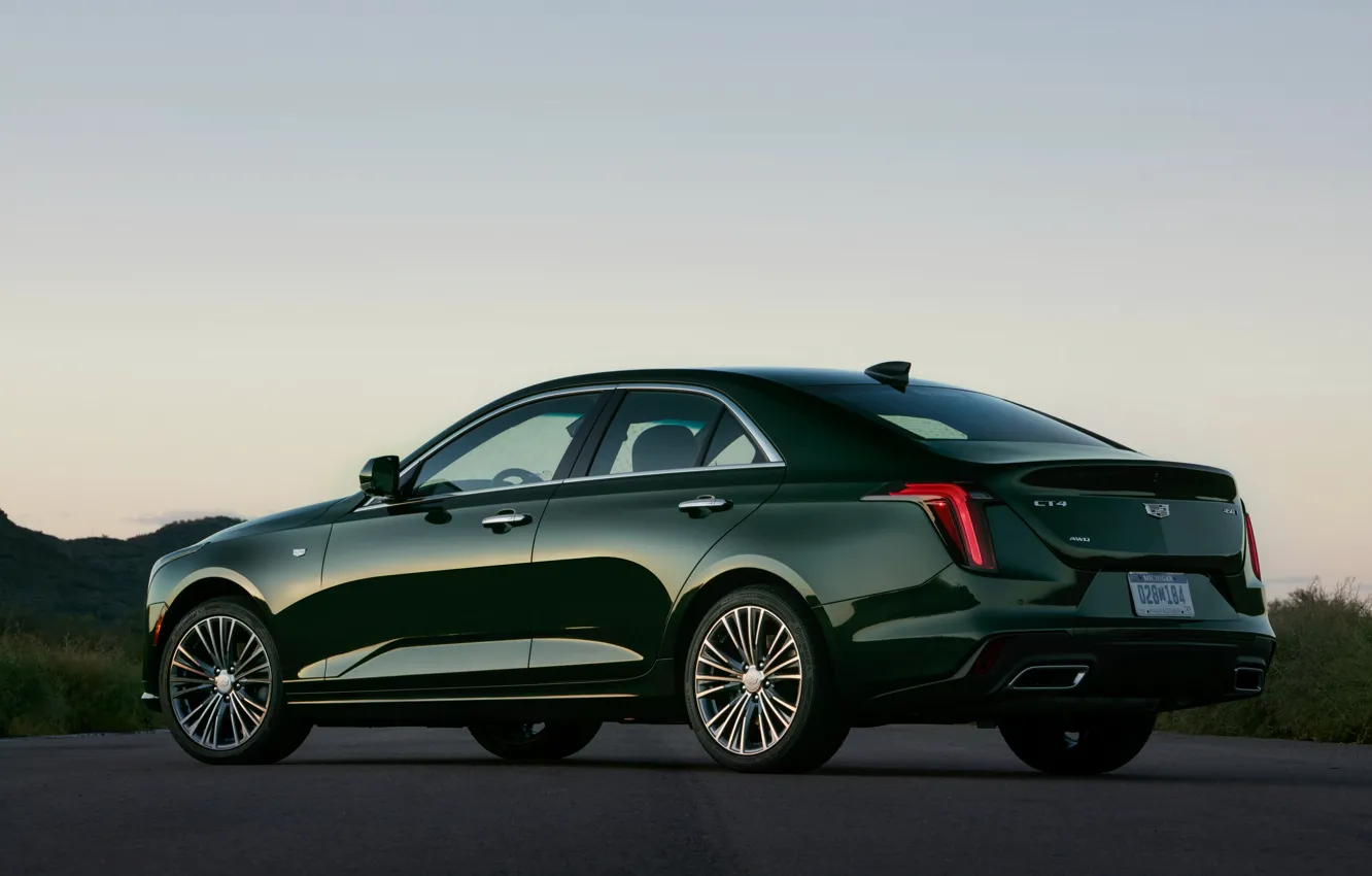 Photo wallpaper Cadillac, the evening, sedan, four-door, 2020, CT4