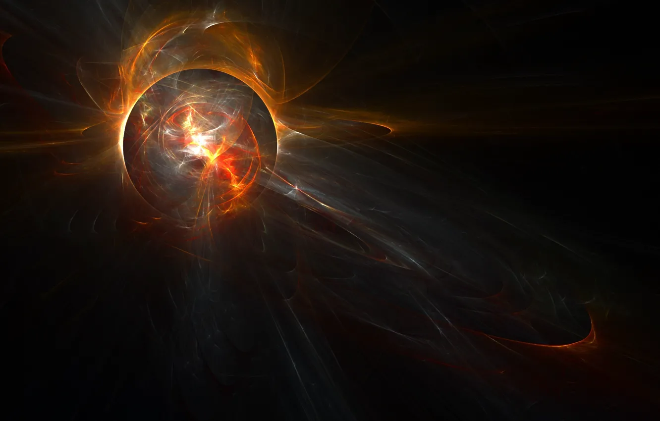 Photo wallpaper abstract, Fractal, heart of darkness