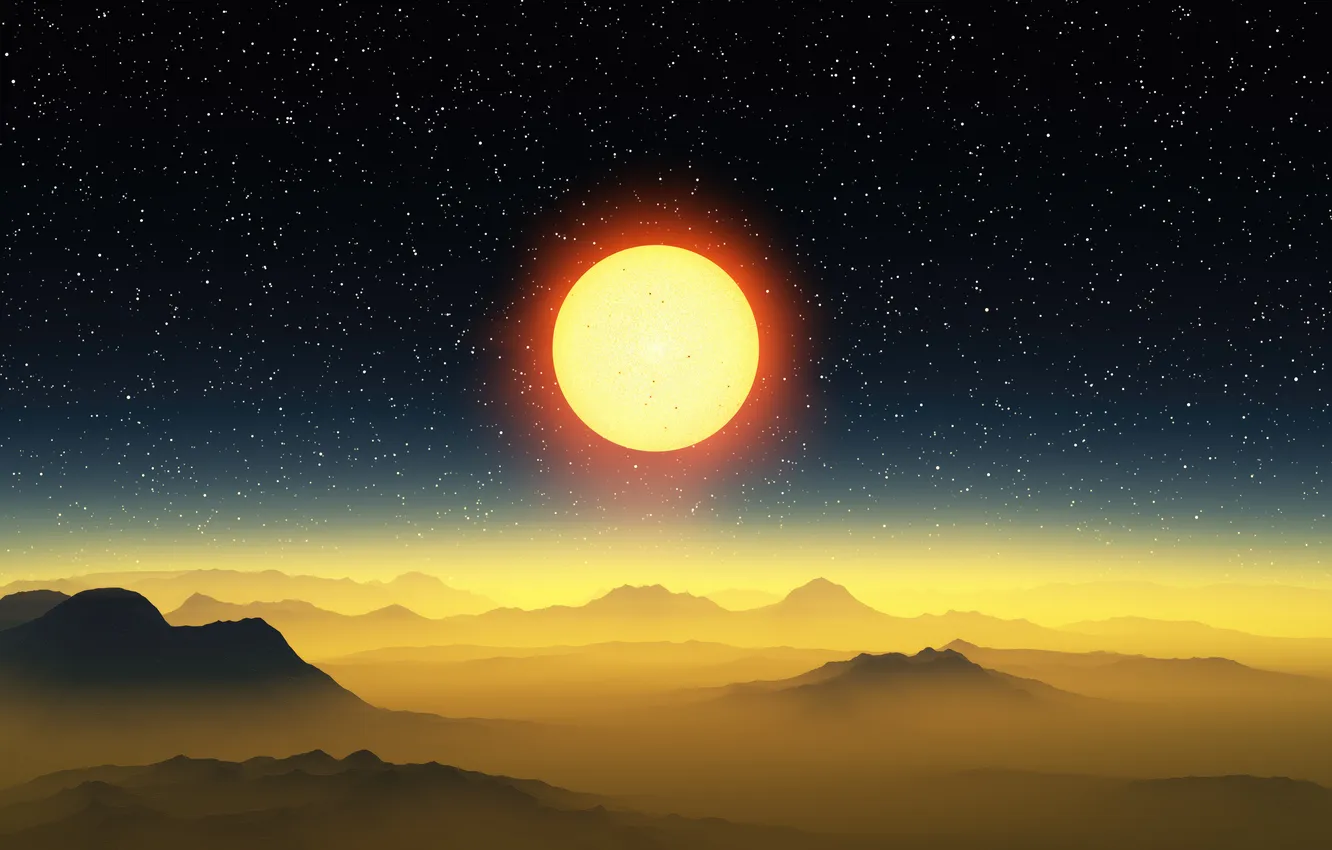 Photo wallpaper mountains, high, rugged