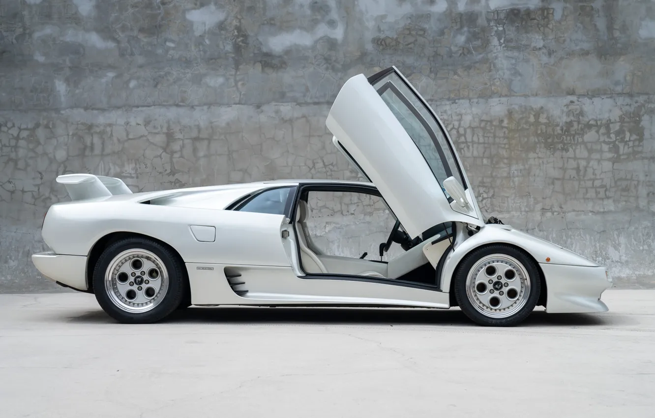 Photo wallpaper Lamborghini, white, supercar, Diablo, Lamborghini Diablo