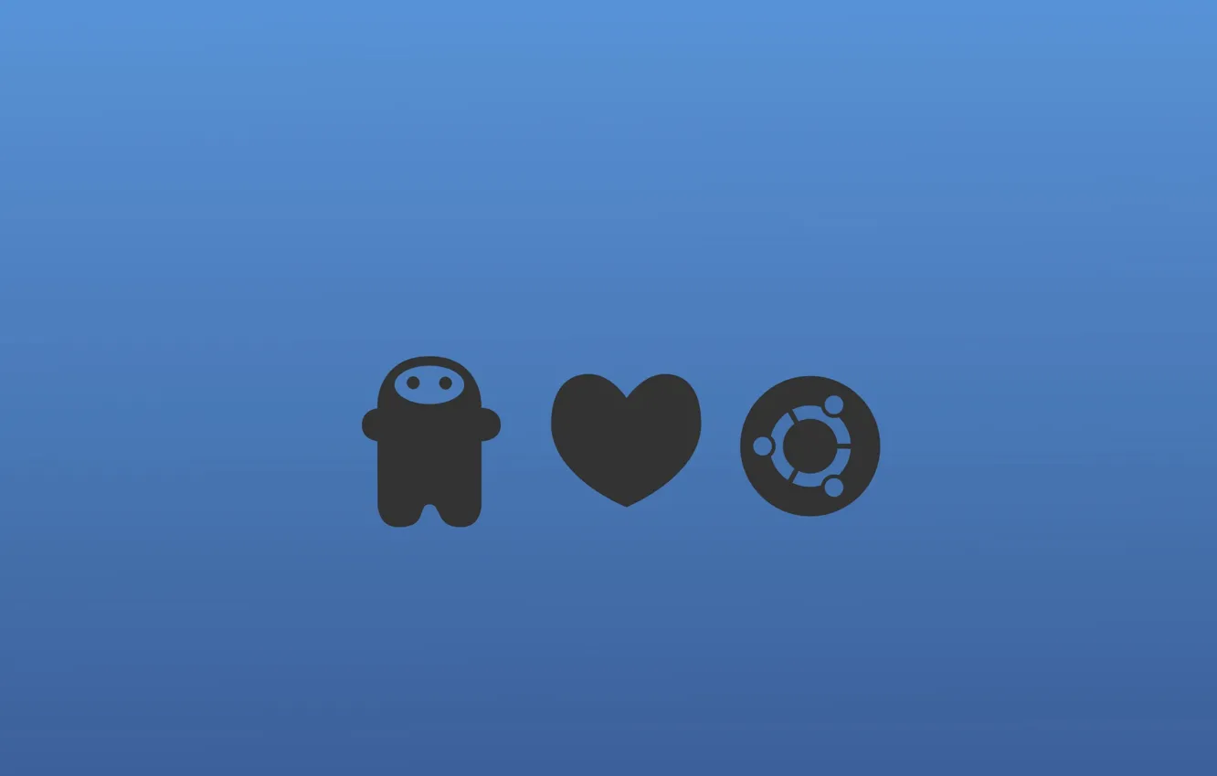 Photo wallpaper linux, love, ubuntu