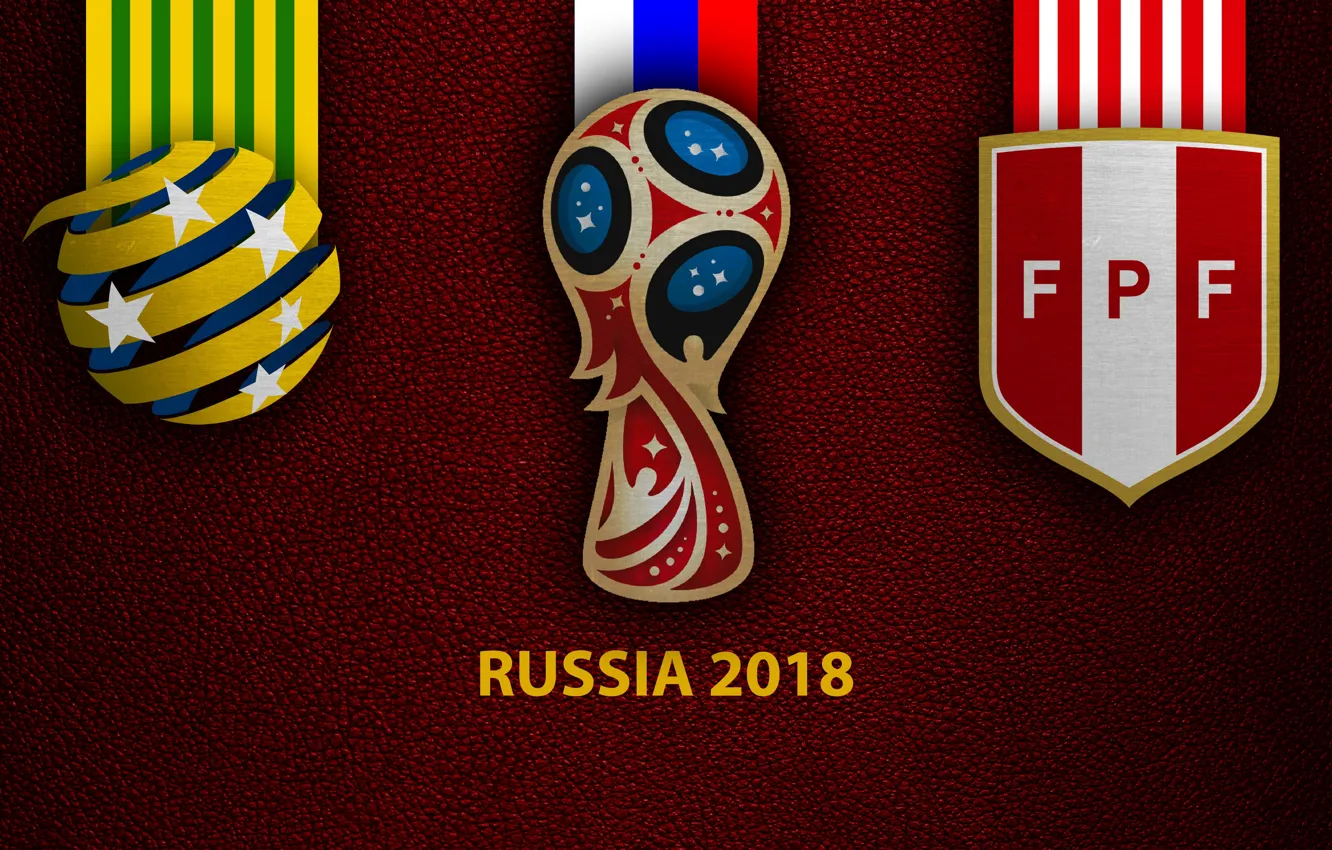 Photo wallpaper wallpaper, sport, logo, football, FIFA World Cup, Russia 2018, Australia vs Peru
