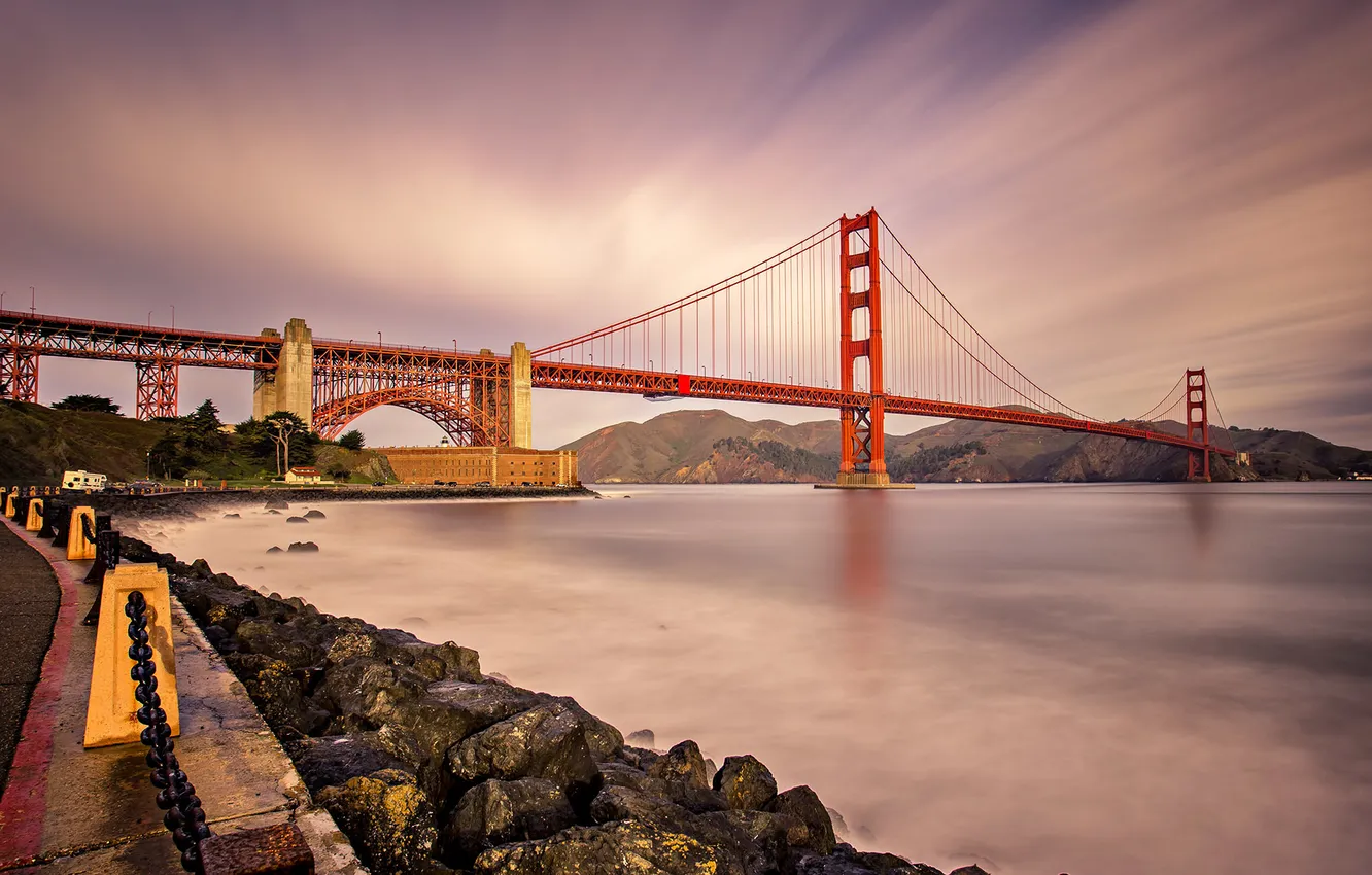 Photo wallpaper CA, San Francisco, the Golden gate bridge