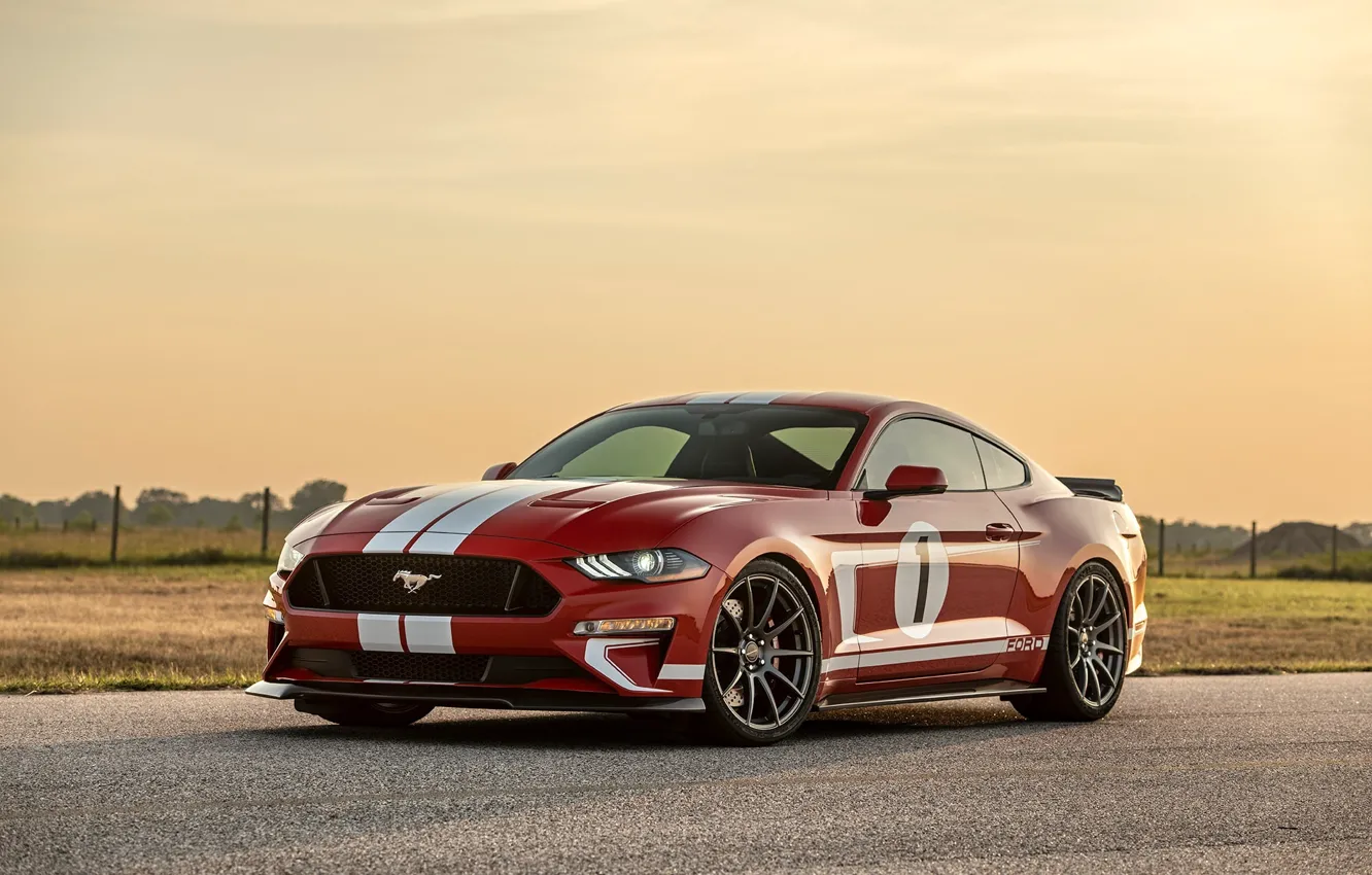 Photo wallpaper Mustang, Ford, muscle car, Hennessey, Hennessey Ford Mustang Heritage Edition