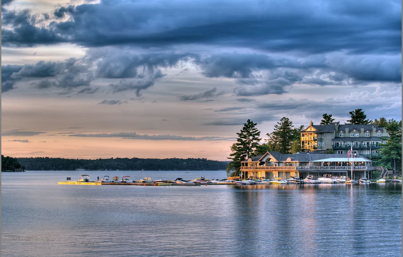 Photo wallpaper lake, Canada, Canada, resort, Taboo Resort, Lake Muskoka