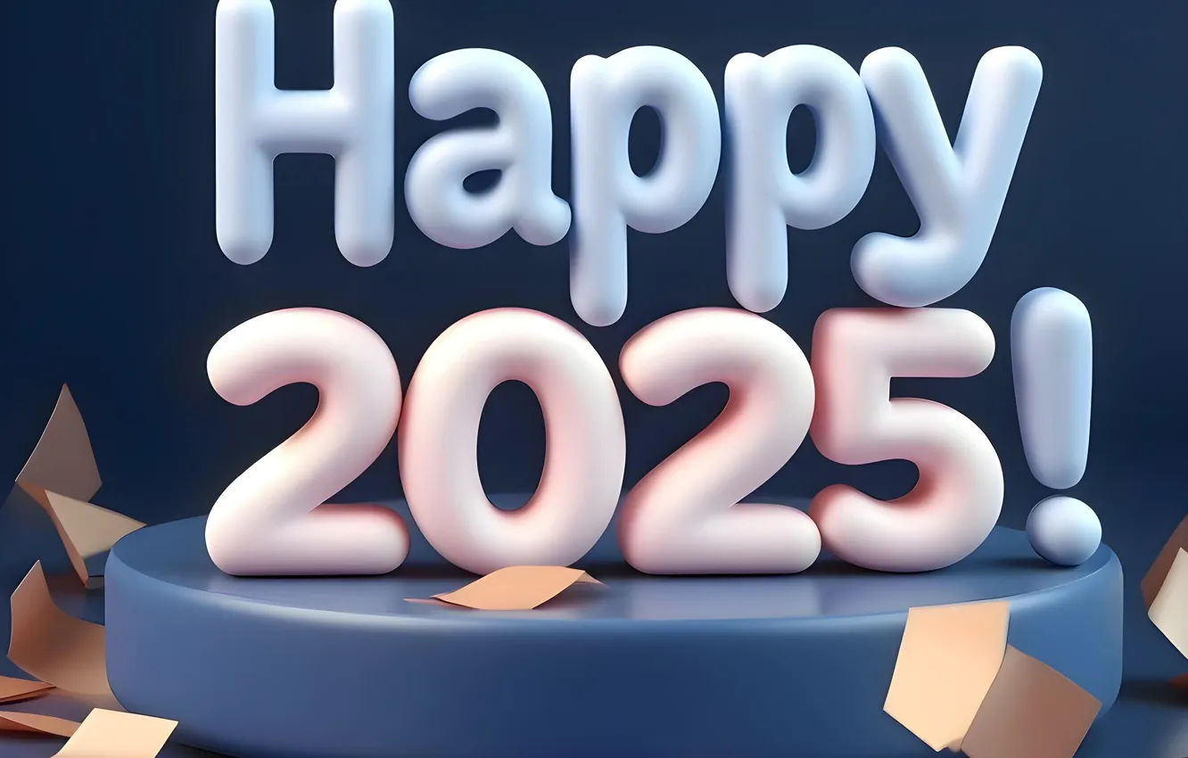 Photo wallpaper new year, figures, date, 2025, New Year 2025
