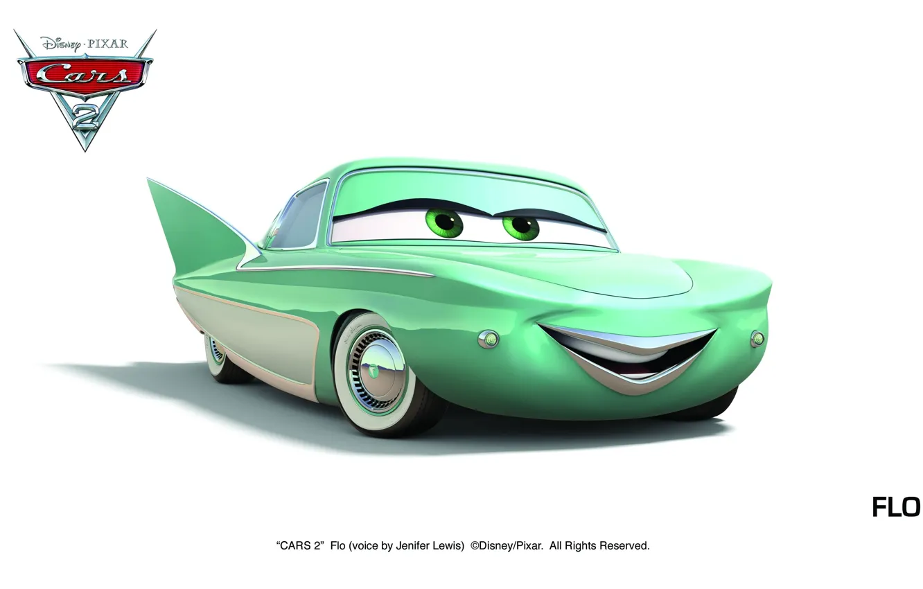Photo wallpaper pixar, cars, cars 2, cars 2, flo