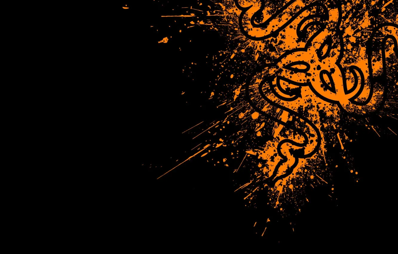 Photo wallpaper Orange, Logo, Razer