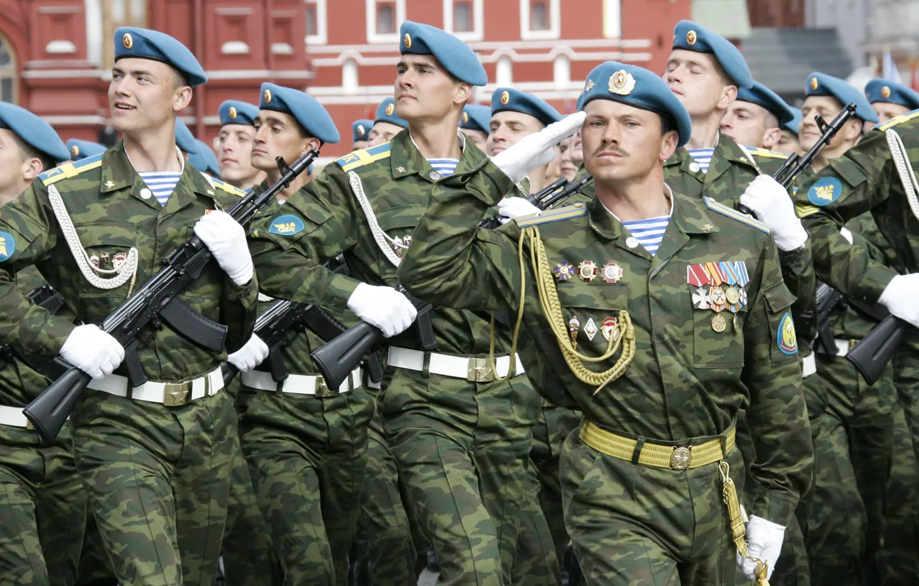 Photo wallpaper parade, Russia, red square, Airborne