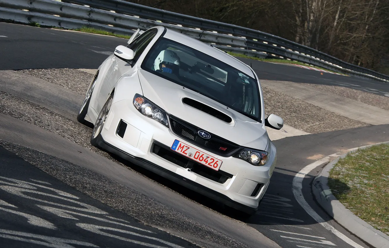 Photo wallpaper Auto, Prototype, Subaru, Impreza, Germany, Japan, White, Wallpaper