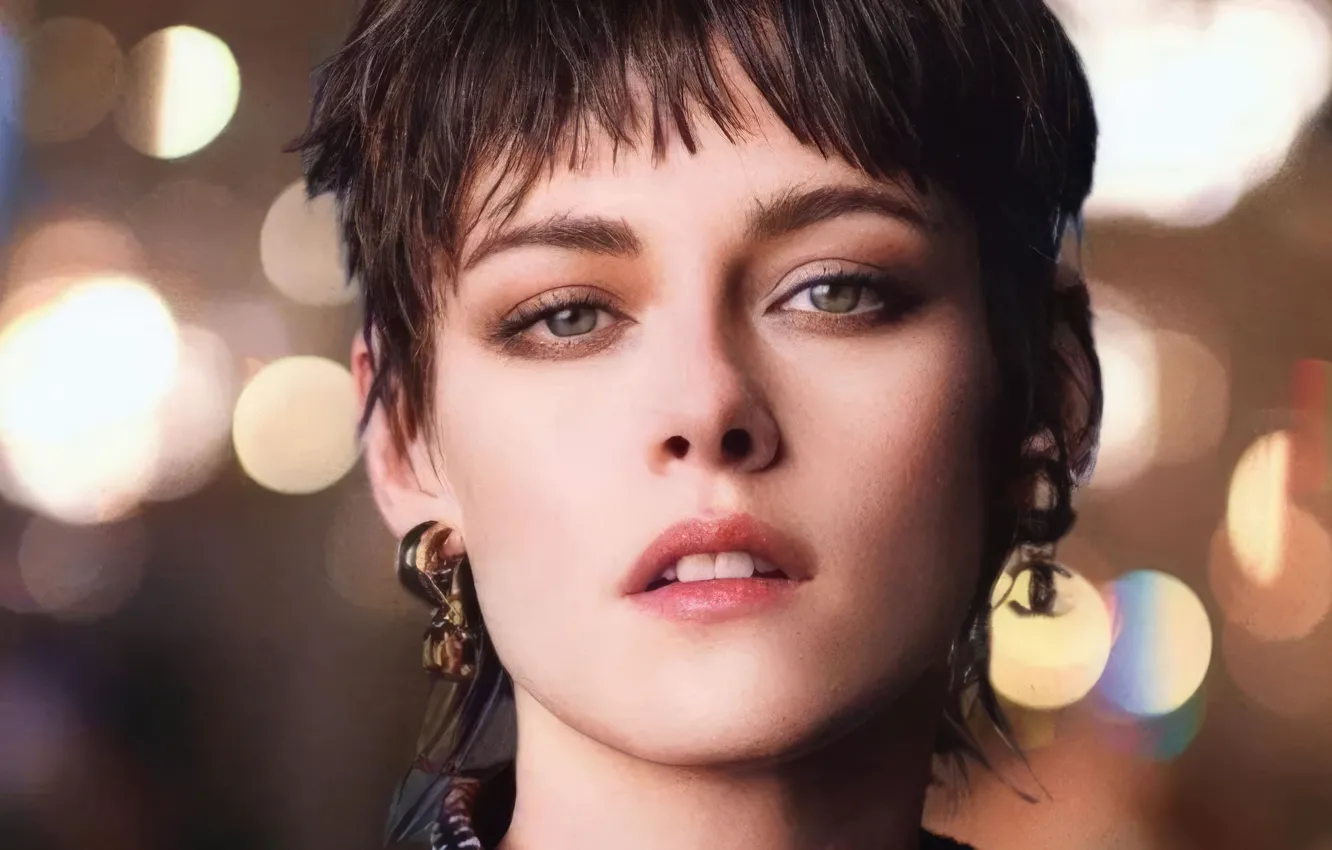Photo wallpaper look, portrait, makeup, actress, Kristen Stewart, Kristen Stewart, hair