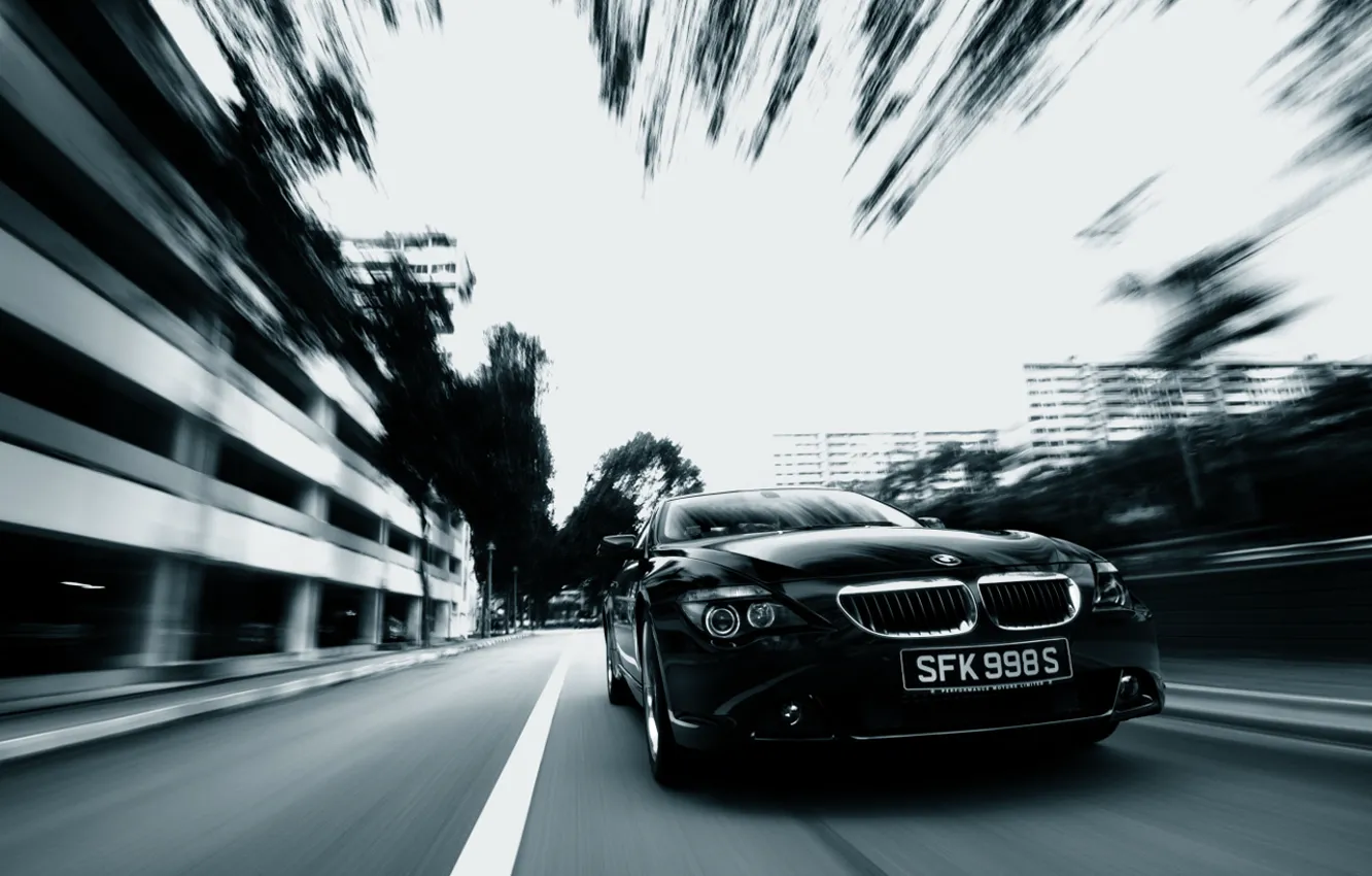 Photo wallpaper auto, black, dynamics, BMW