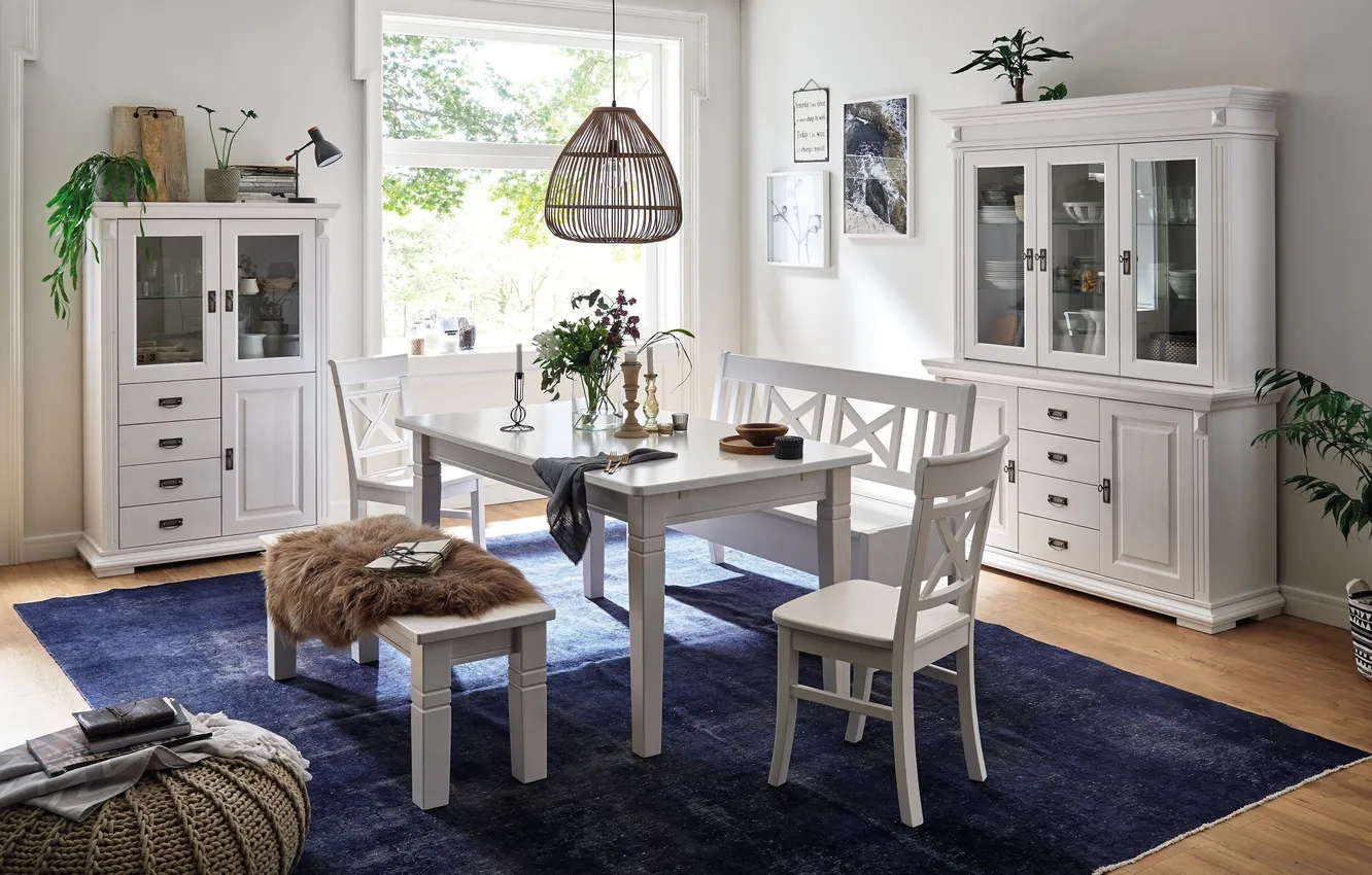 Photo wallpaper design, style, room, interior, dining room