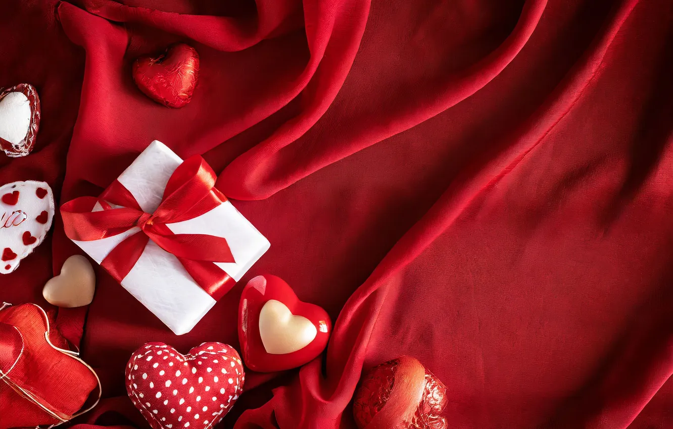 Photo wallpaper love, gift, romance, heart, love, Valentine's day, romantic, hearts