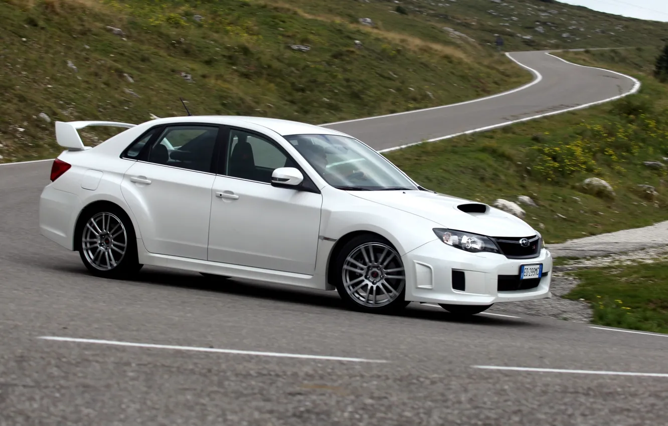 Photo wallpaper Subaru, Impreza, Sedan, WRX, Car, Auto, White, Subaru