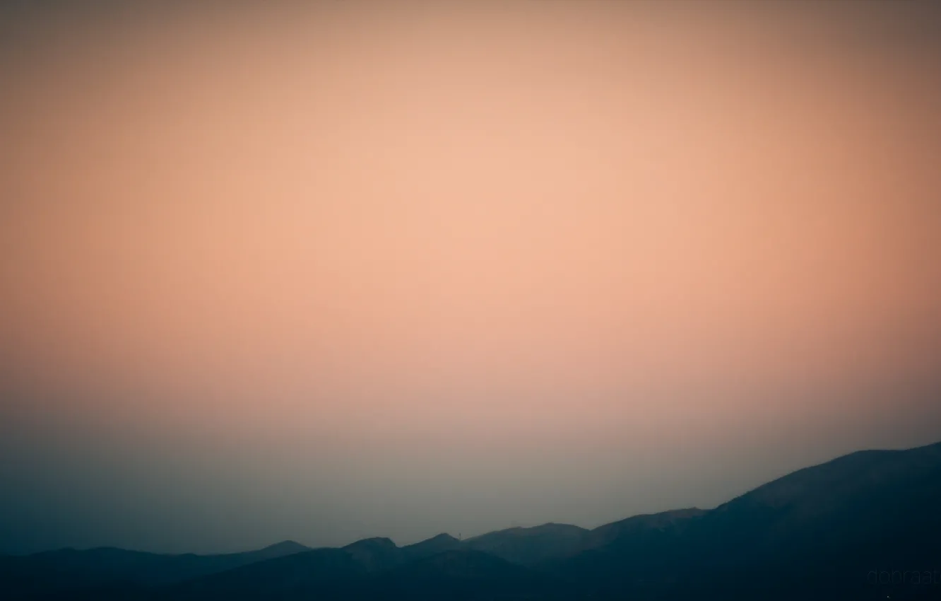 Photo wallpaper sunrise, mountain, horizon, dobraatebe