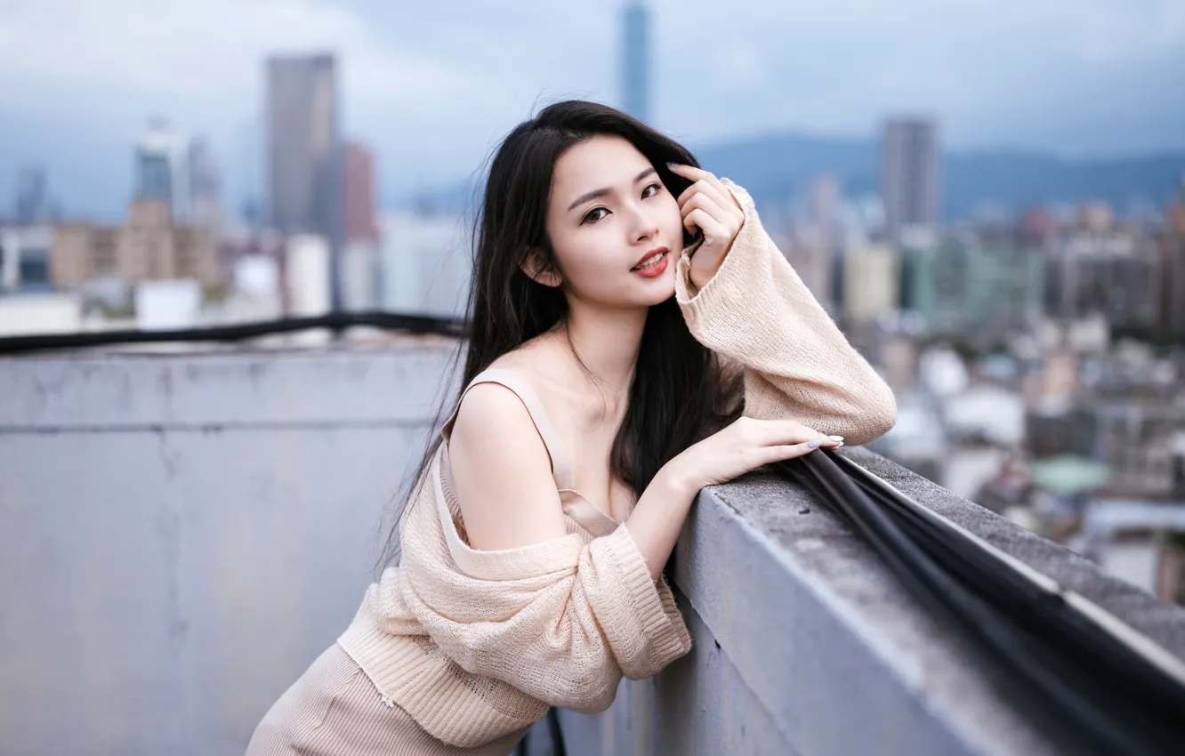 Photo wallpaper look, hands, Asian