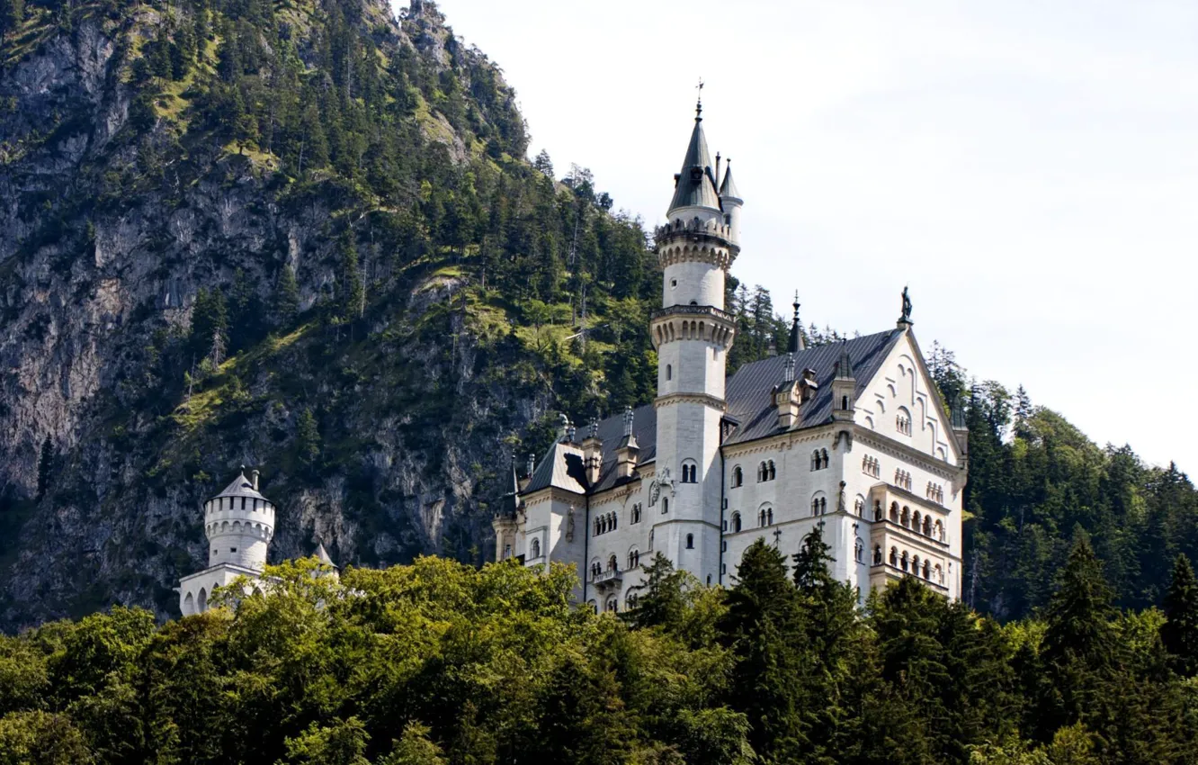 Photo wallpaper mountains, castle, Germany, Bayern