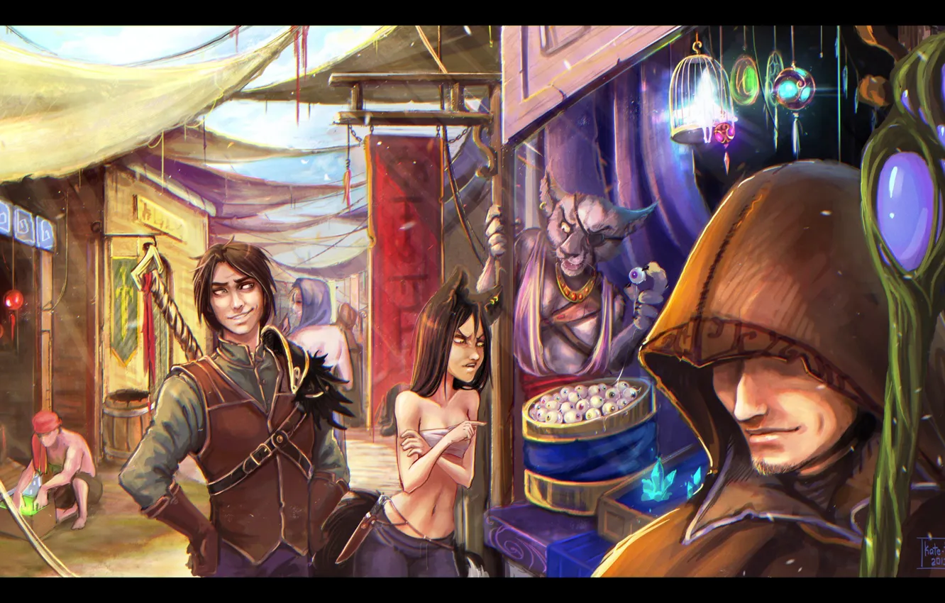 Photo wallpaper magic, fox, eye, market, KateFox