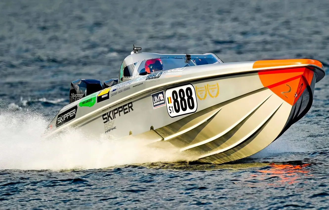 Photo wallpaper race, boat, speed