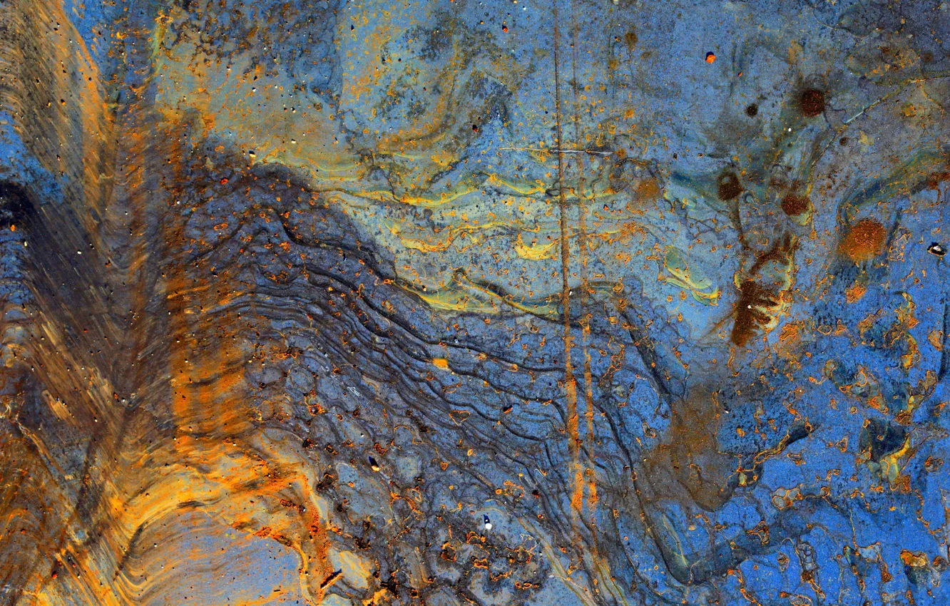 Photo wallpaper metal, paint, rust