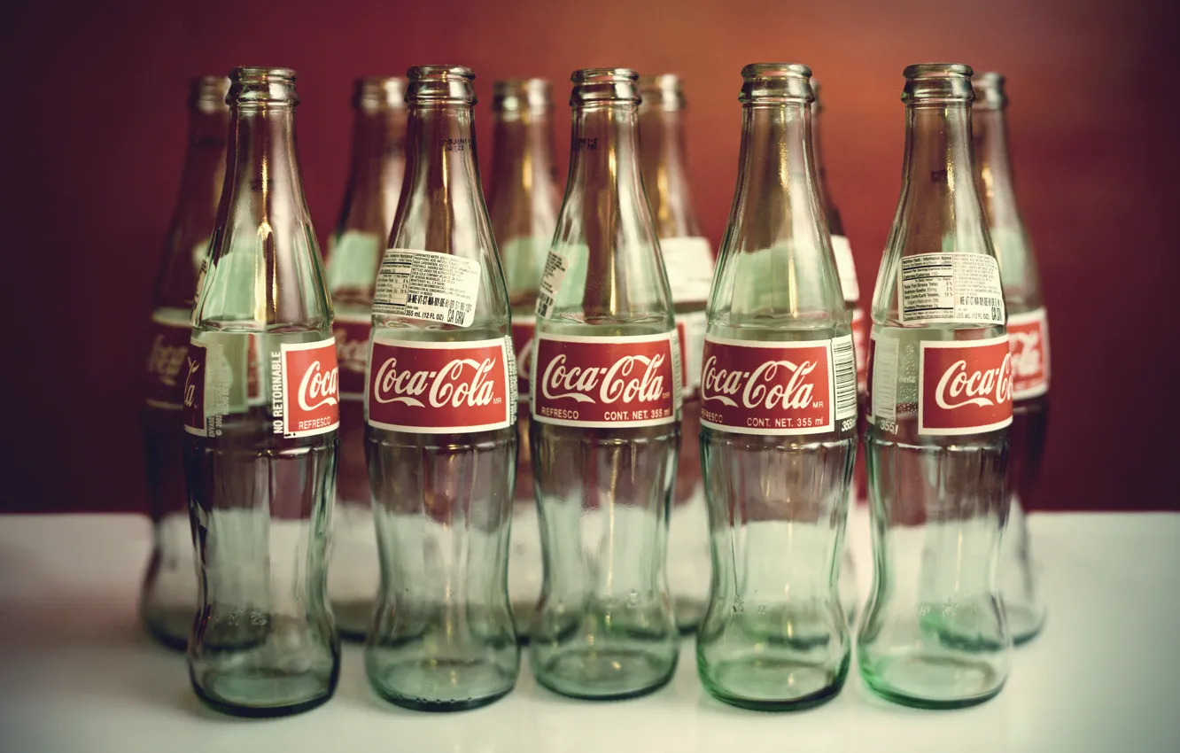 Photo wallpaper water, style, mood, bottle, drinks, coca-cola, Coca-Cola